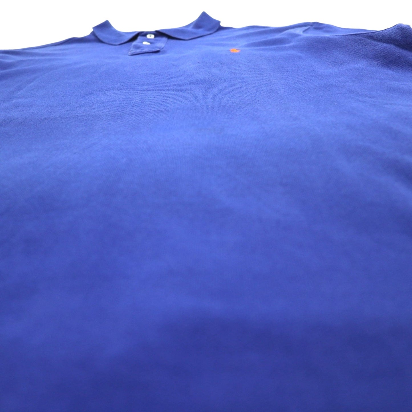 POLO RALPH LAUREN ポロシャツ XL ブルー コットン 鹿の子 CUSTOM FIT スモールポニー刺繍