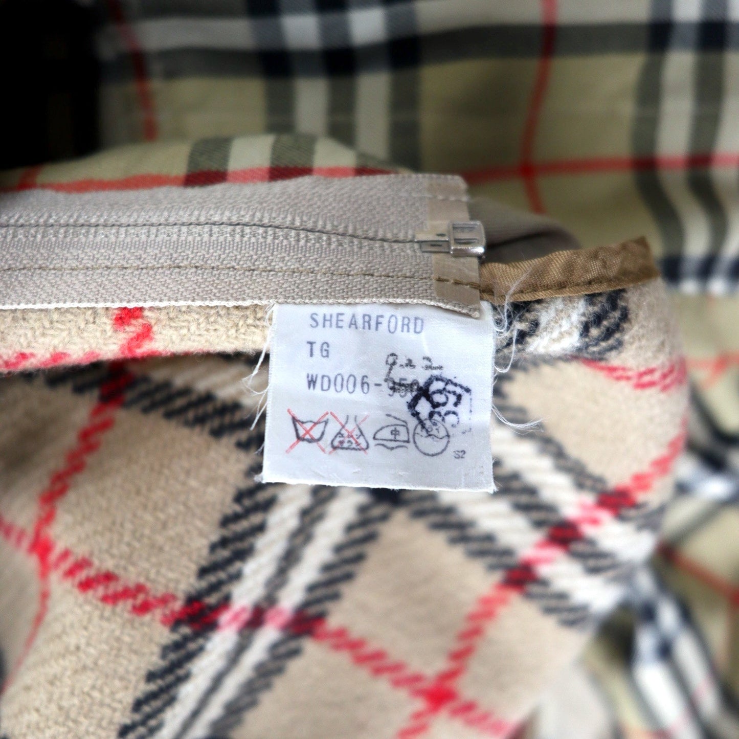 Burberrys イングランド製 オールド バルマカーンコート ステンカラーコート 比翼 XL ベージュ コットン ポリエステル SHEARFORD ノバチェックライナー着脱式