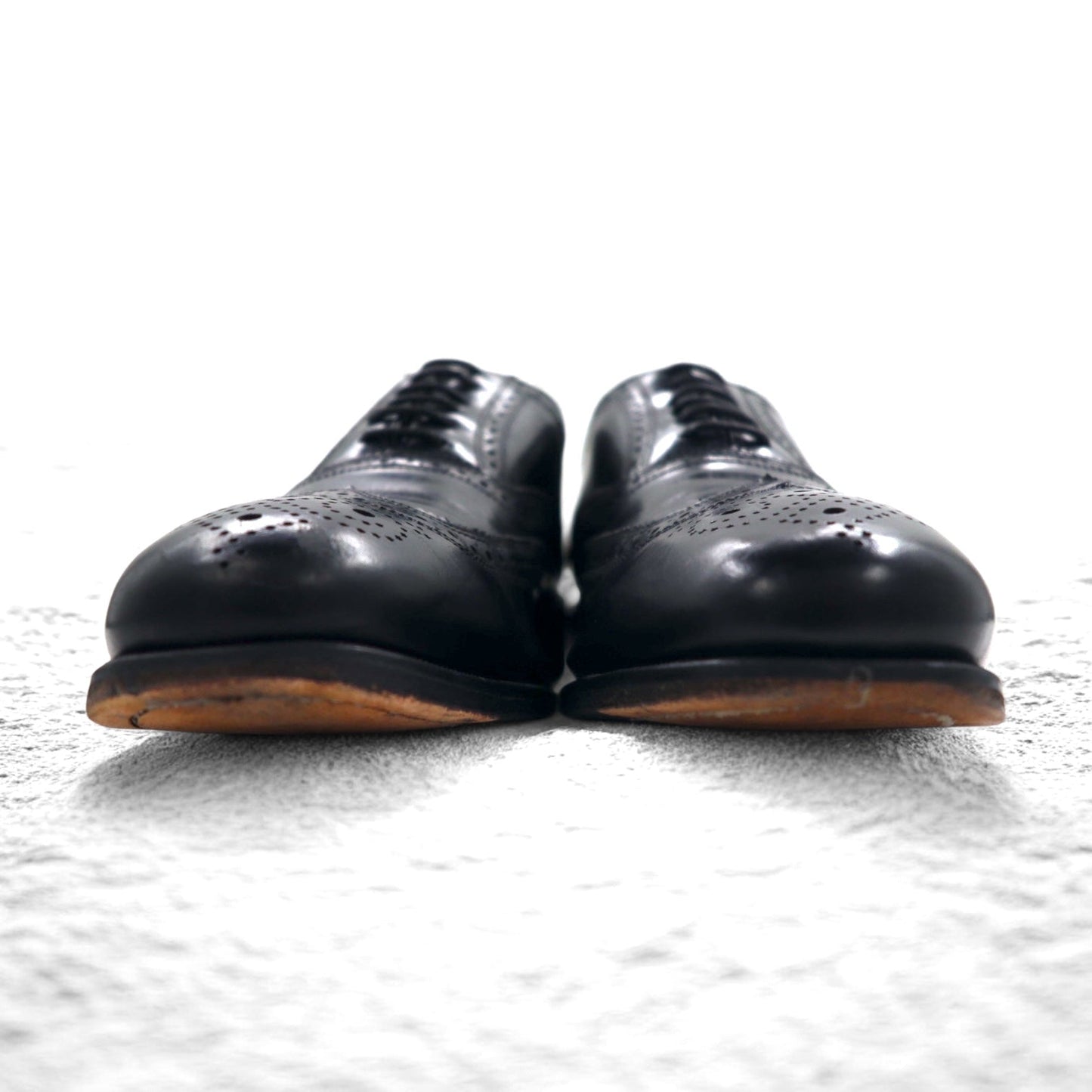 FLORSHEIM ウイングチップ フルブローグ メダリオンシューズ 28.5cm ブラック レザー 17066-01