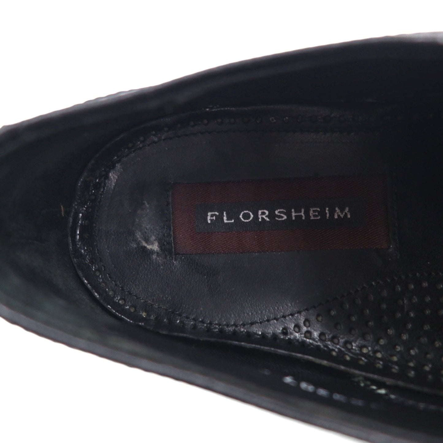 FLORSHEIM ウイングチップ フルブローグ メダリオンシューズ 28.5cm ブラック レザー 17066-01