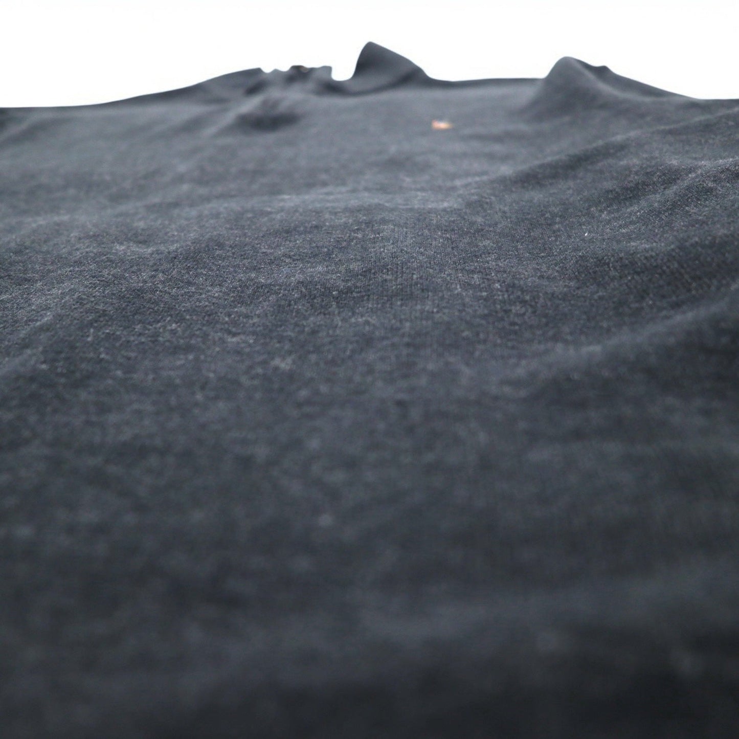 POLO RALPH LAUREN ハーフジップ リブニット スウェット XL グレー ESTATE RIB スモールポニー刺繍