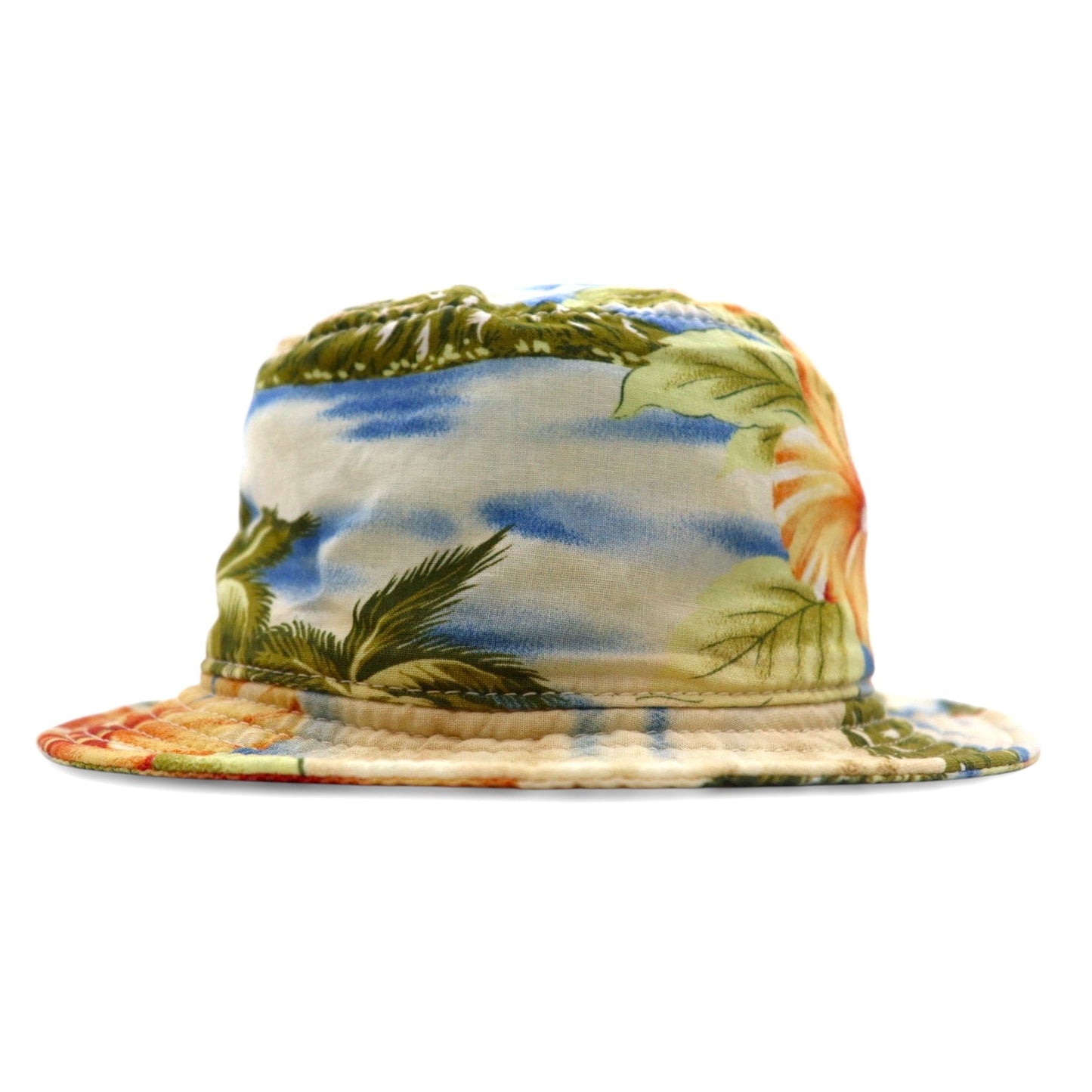 Engineered Garments USA製 バケットハット M マルチカラー コットン ビーチ ハイビスカス