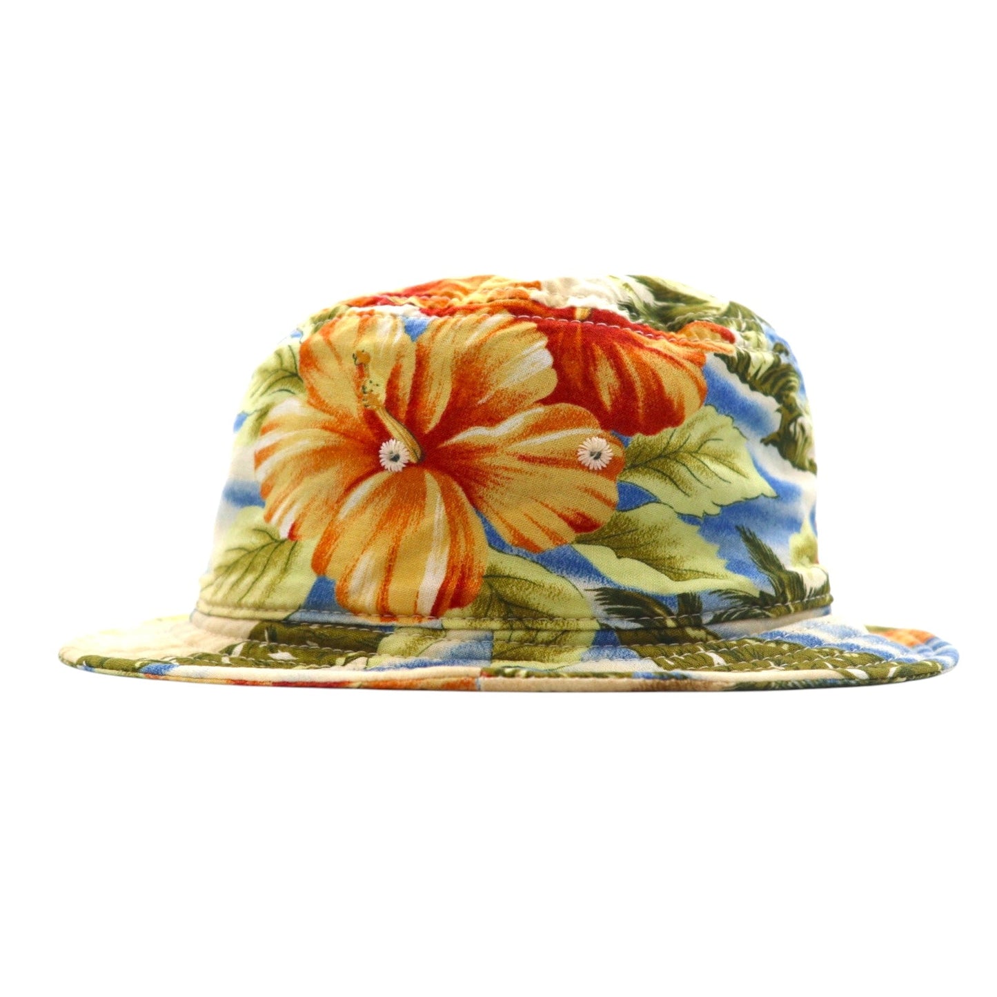 Engineered Garments USA製 バケットハット M マルチカラー コットン ビーチ ハイビスカス