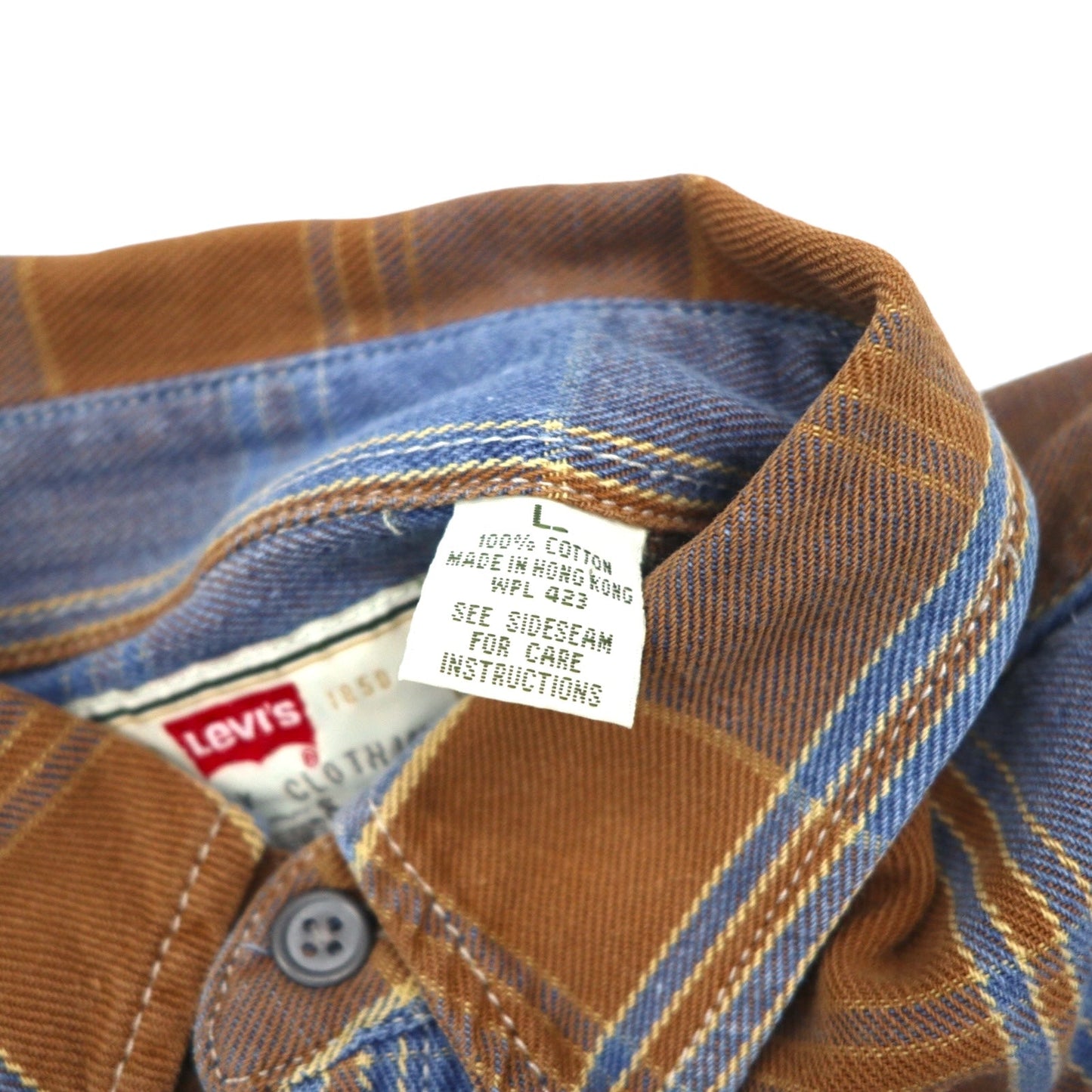 Levi's 90年代 ボタンダウン フランネルシャツ L ブラウン チェック シルバータブ 60507-1282 832M