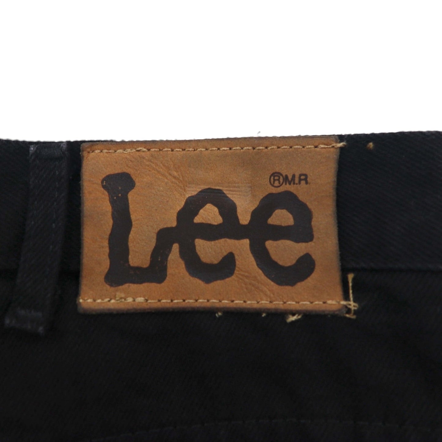 Lee RIDERS 90年代 USA製 リラックスフィット テーパード デニムパンツ XL ブラック ジッパーフライ レザーパッチ 208-5508 デッドストック 未使用品
