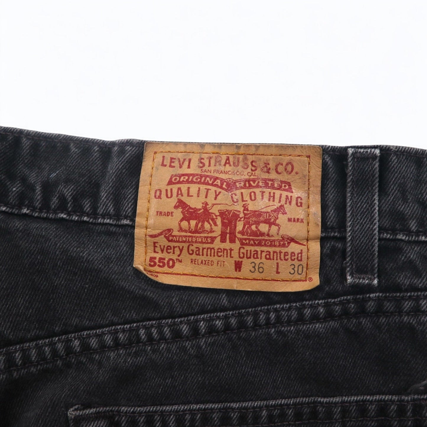 Levi's 90年代 550 バギー テーパード ブラック デニムパンツ L コットン RELAXED FIT 550-0260 メキシコ製