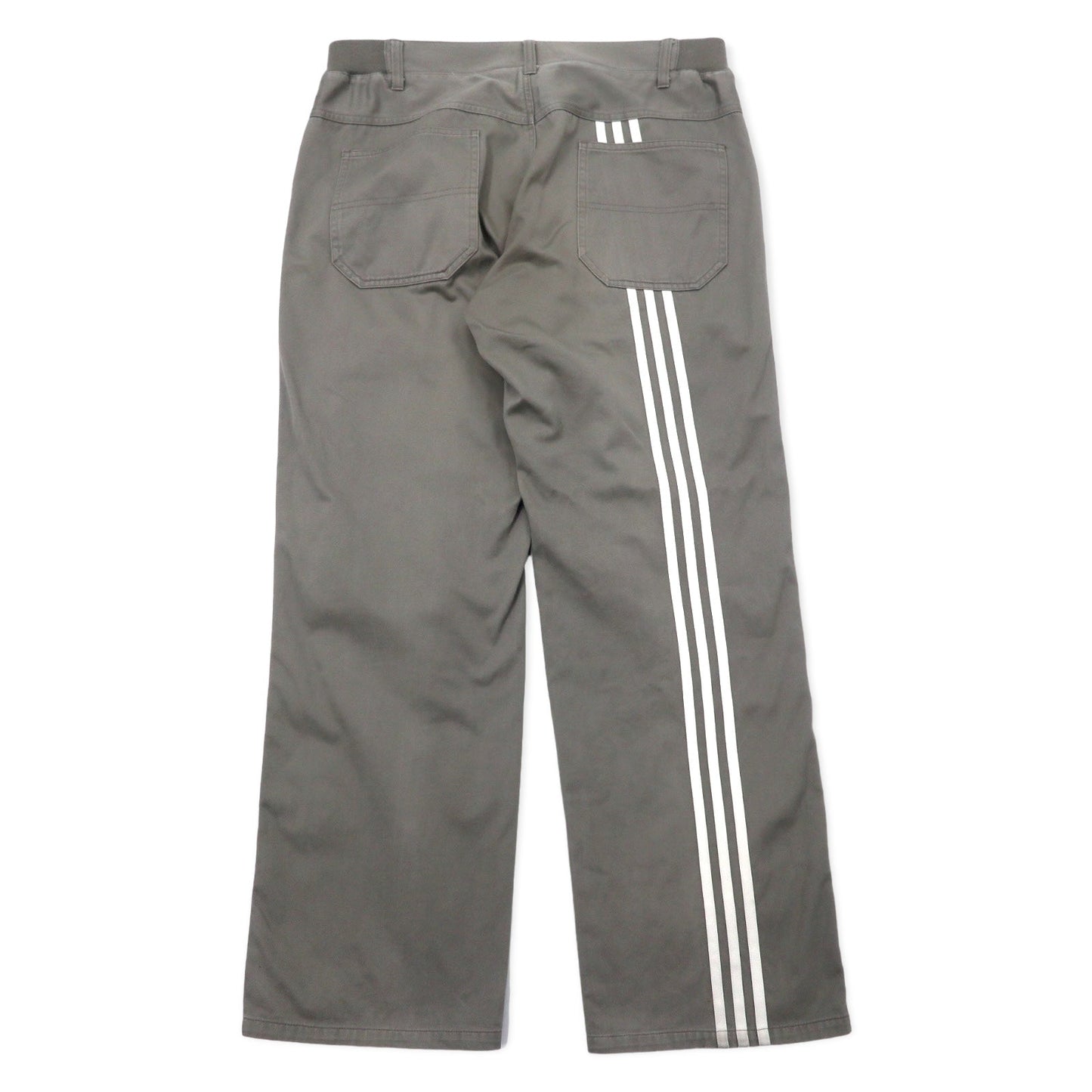 adidas 00年代 ダブルニー ダック  ワークパンツ O グレー コットン 3ストライプス
