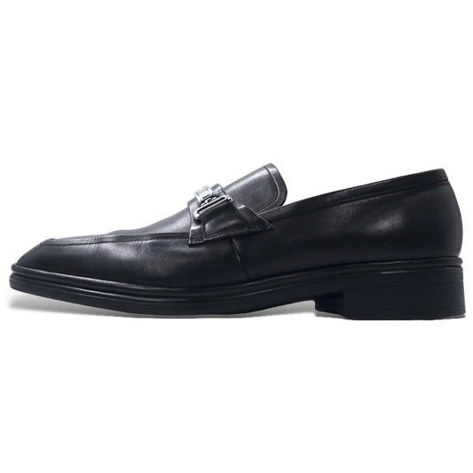 BALLY スイス製 ロゴプレート ビット ローファー 27.5cm ブラック レザー NEPTY/000
