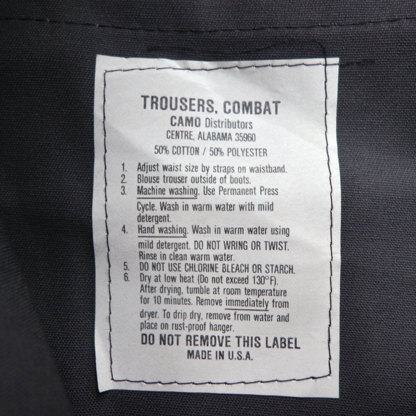 US ARMY 米軍 コンバット トラウザーズ リップストップ カーゴパンツ M ブラック ミリタリー 8415-01-084-1713