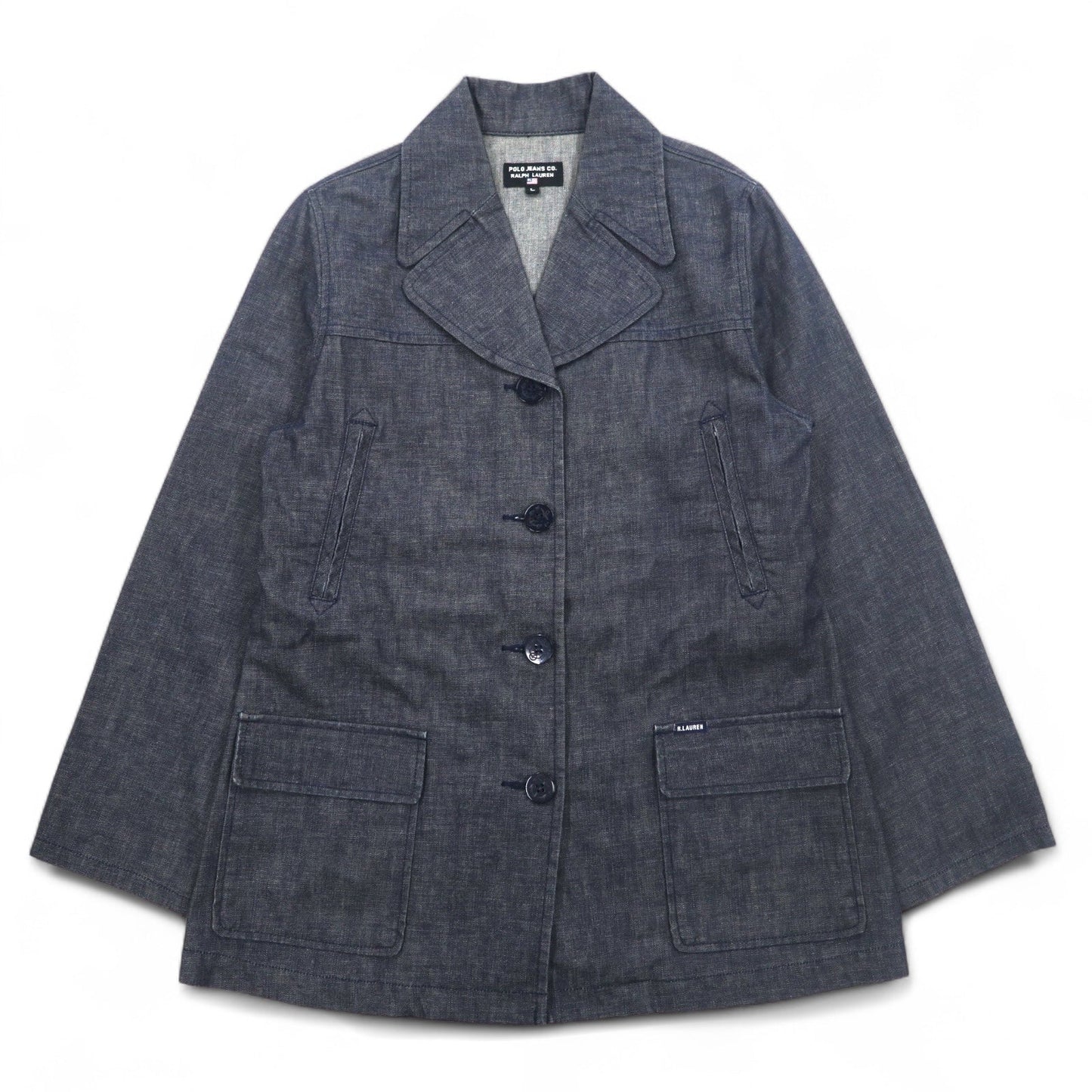 POLO JEANS CO. RALPH LAUREN 90年代 デニム マリンコート カバーオール L インディゴ ブルー