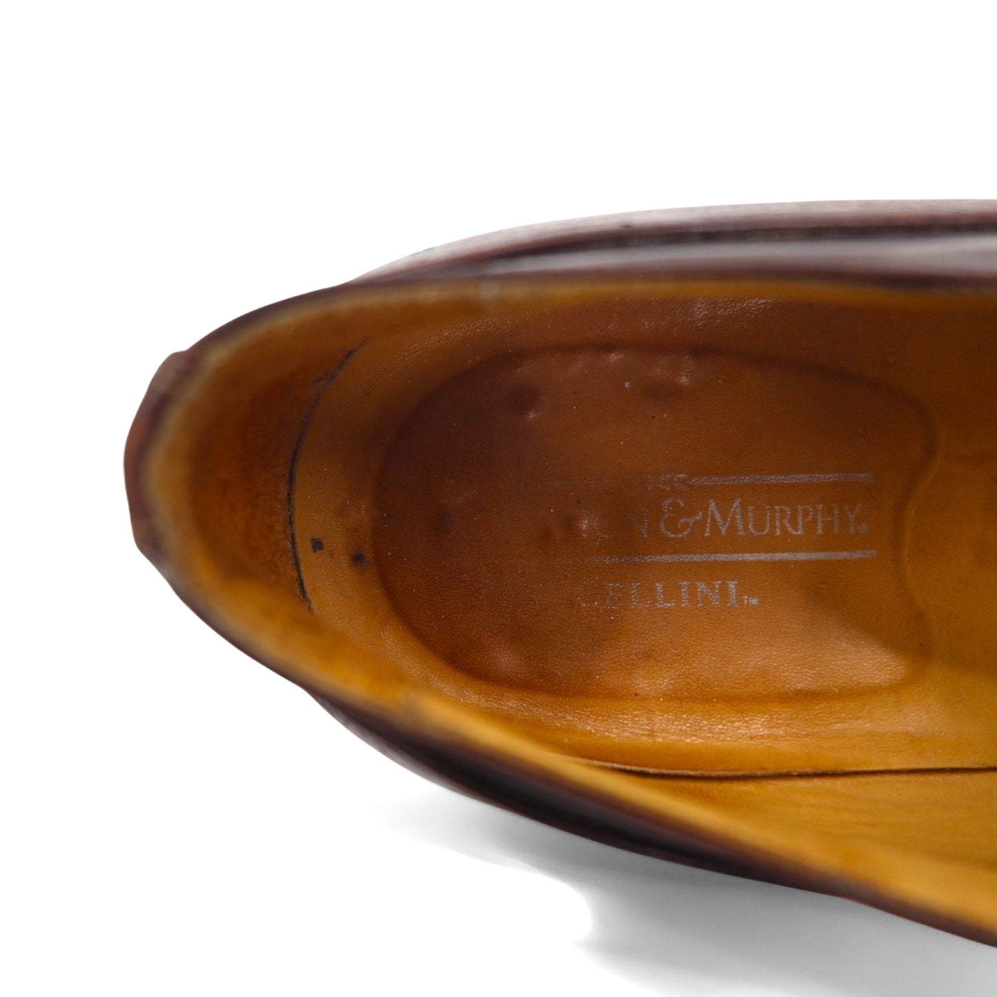 JOHNSTON & MURPHY イタリア製 メダリオン セミブローグ ドレスシューズ 28cm ブラウン レザー CELLINI 3182