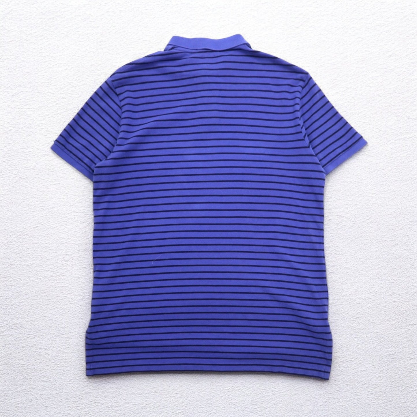 POLO RALPH LAUREN カスタムフィット ボーダー ポロシャツ XL CUSTOM FIT ブルー 鹿の子 スモールポニー刺繍