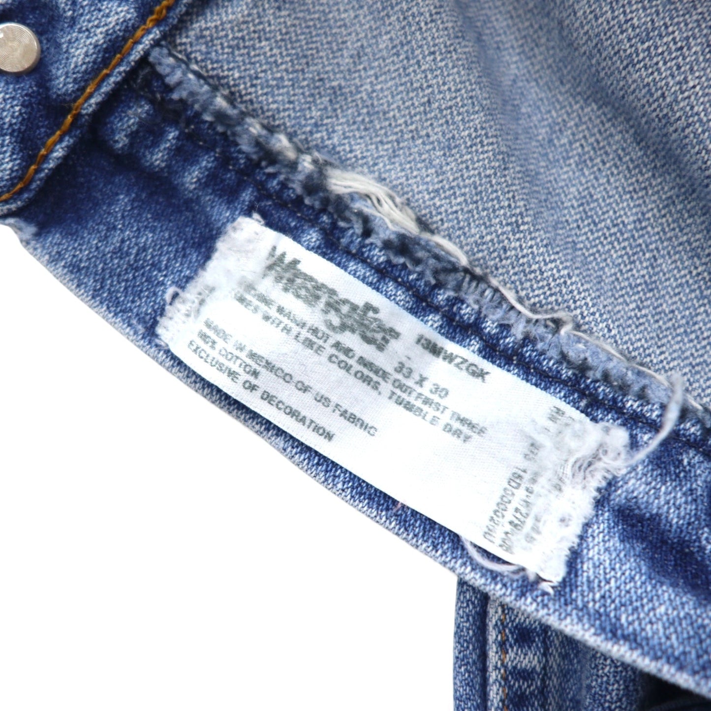 Wrangler 90年代 デニムパンツ 33 ブルー コットン ジッパーフライ 13MWZGK