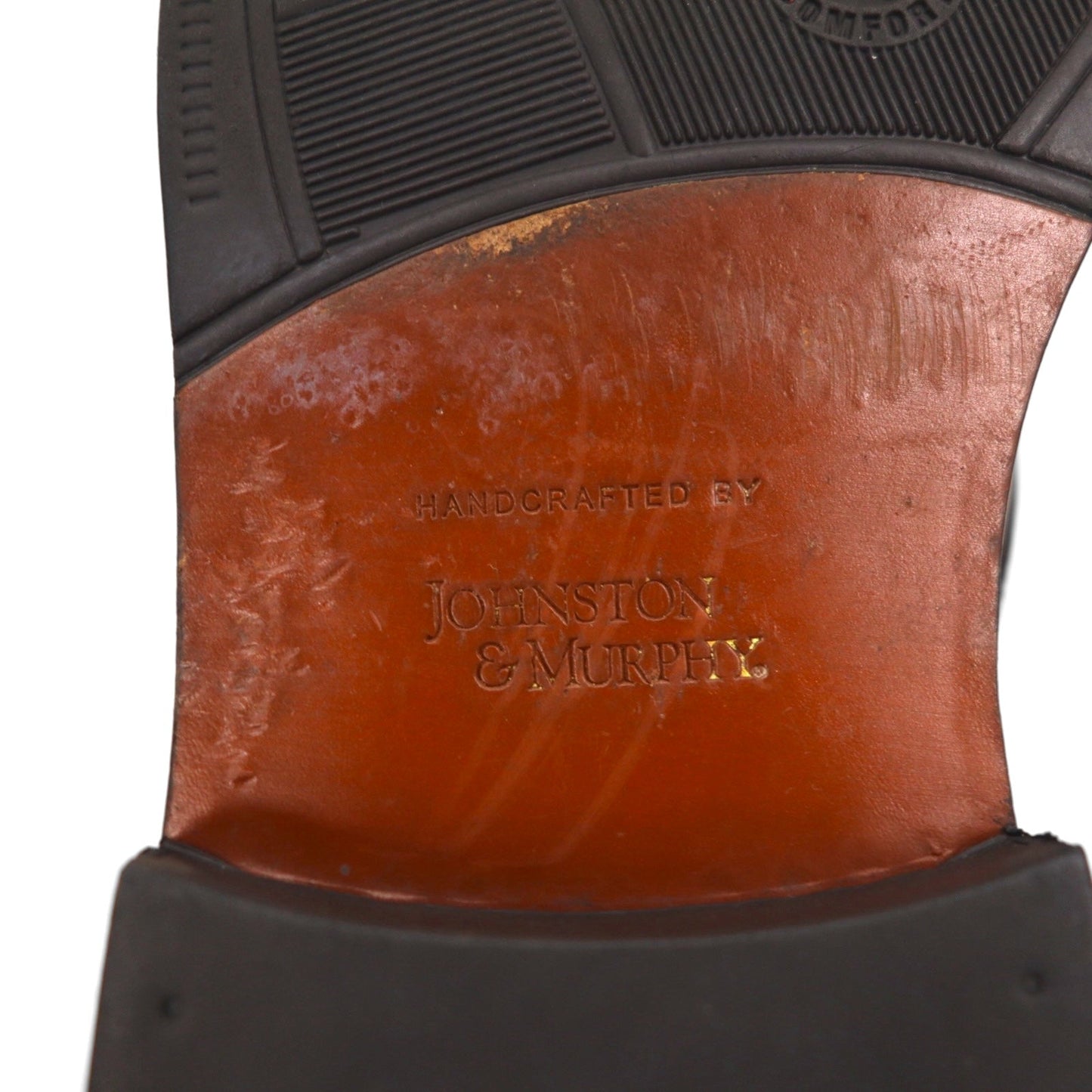 JOHNSTON & MURPHY イタリア製 ストレートチップ ドレスシューズ 26cm ブラウン レザー 20-2028 11625