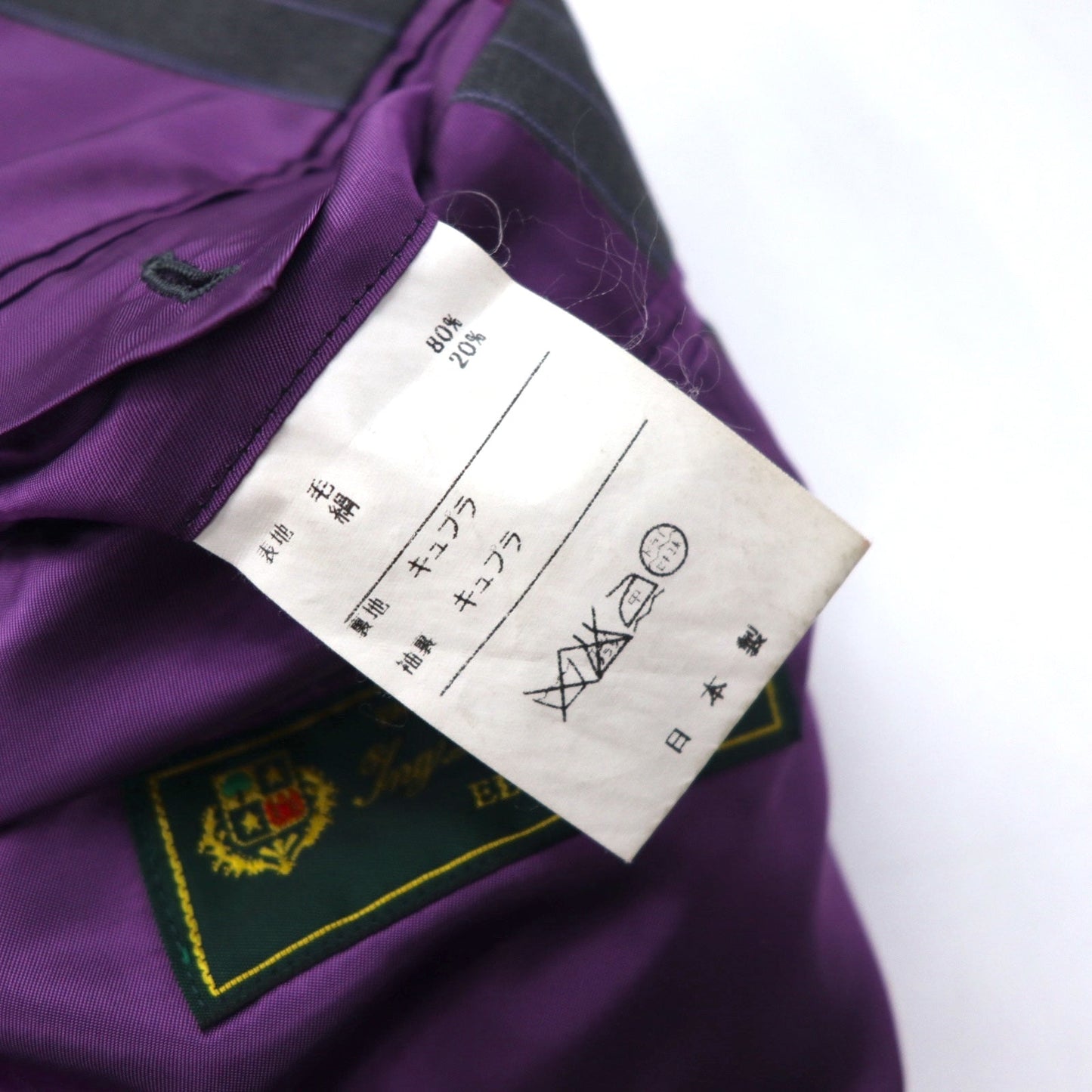 Loro Piana × MENS CLUB HASHIMOTO 2B スーツ セットアップ L グレー ストライプ ウール シルク混 日本製