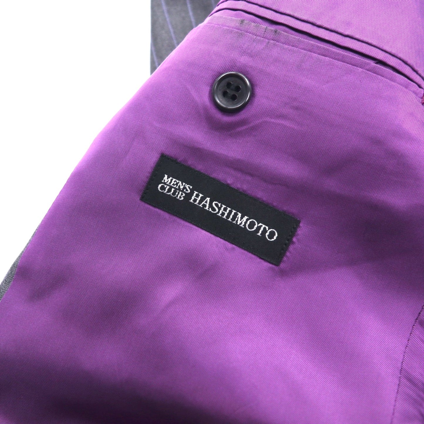 Loro Piana × MENS CLUB HASHIMOTO 2B スーツ セットアップ L グレー ストライプ ウール シルク混 日本製