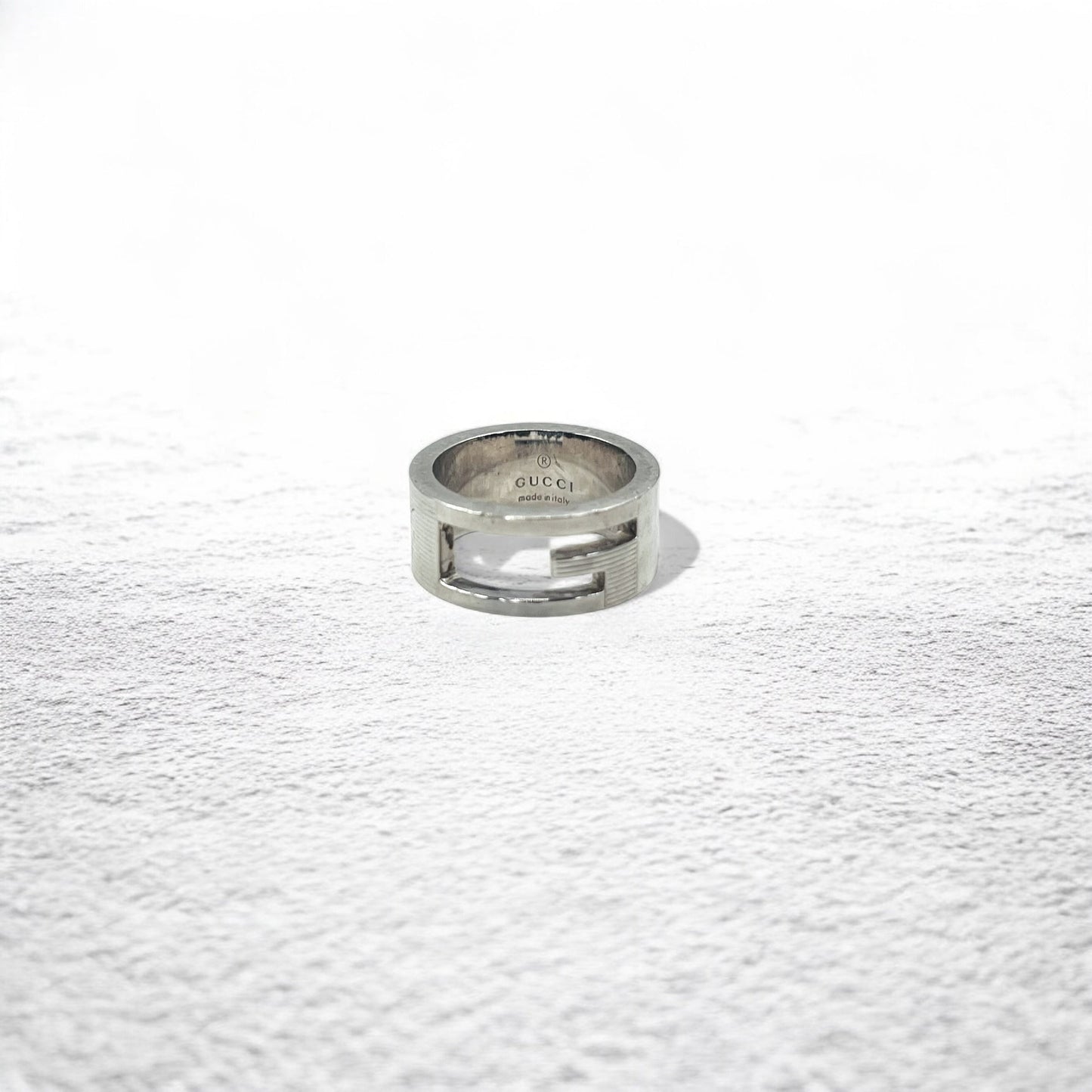 GUCCI イタリア製 Gマーク Gリング 指輪 ピンキーリング 6号 シルバー Ag925