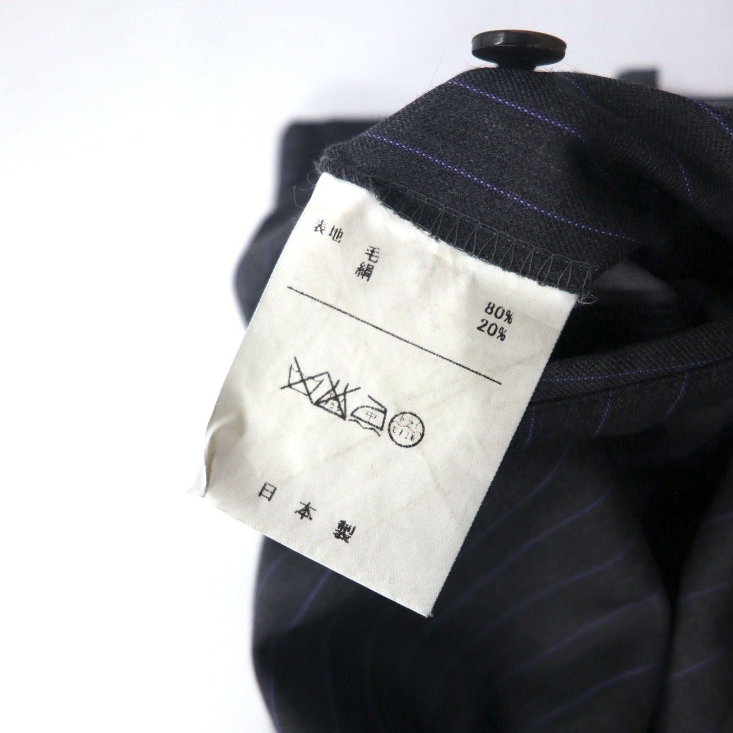 Loro Piana × MENS CLUB HASHIMOTO 2B スーツ セットアップ L グレー ストライプ ウール シルク混 日本製