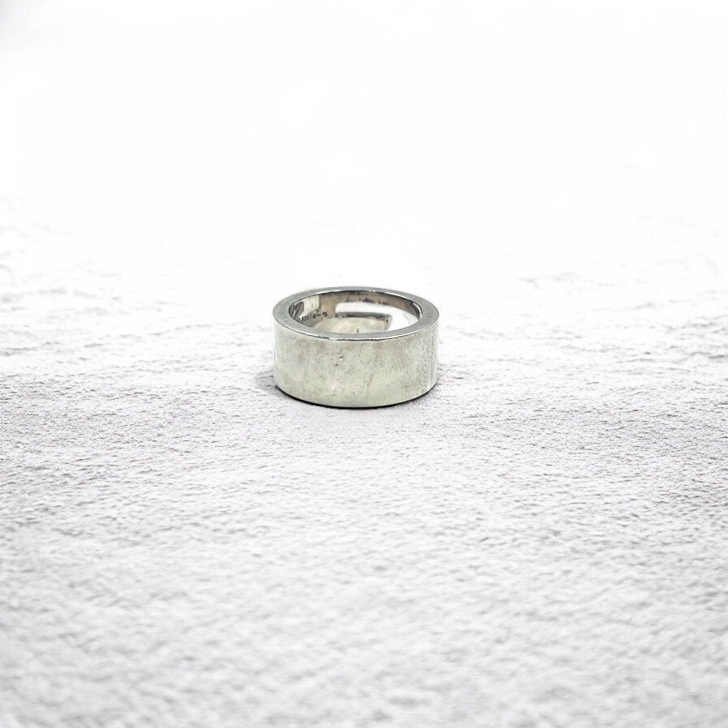 GUCCI イタリア製 Gマーク Gリング 指輪 ピンキーリング 6号 シルバー Ag925