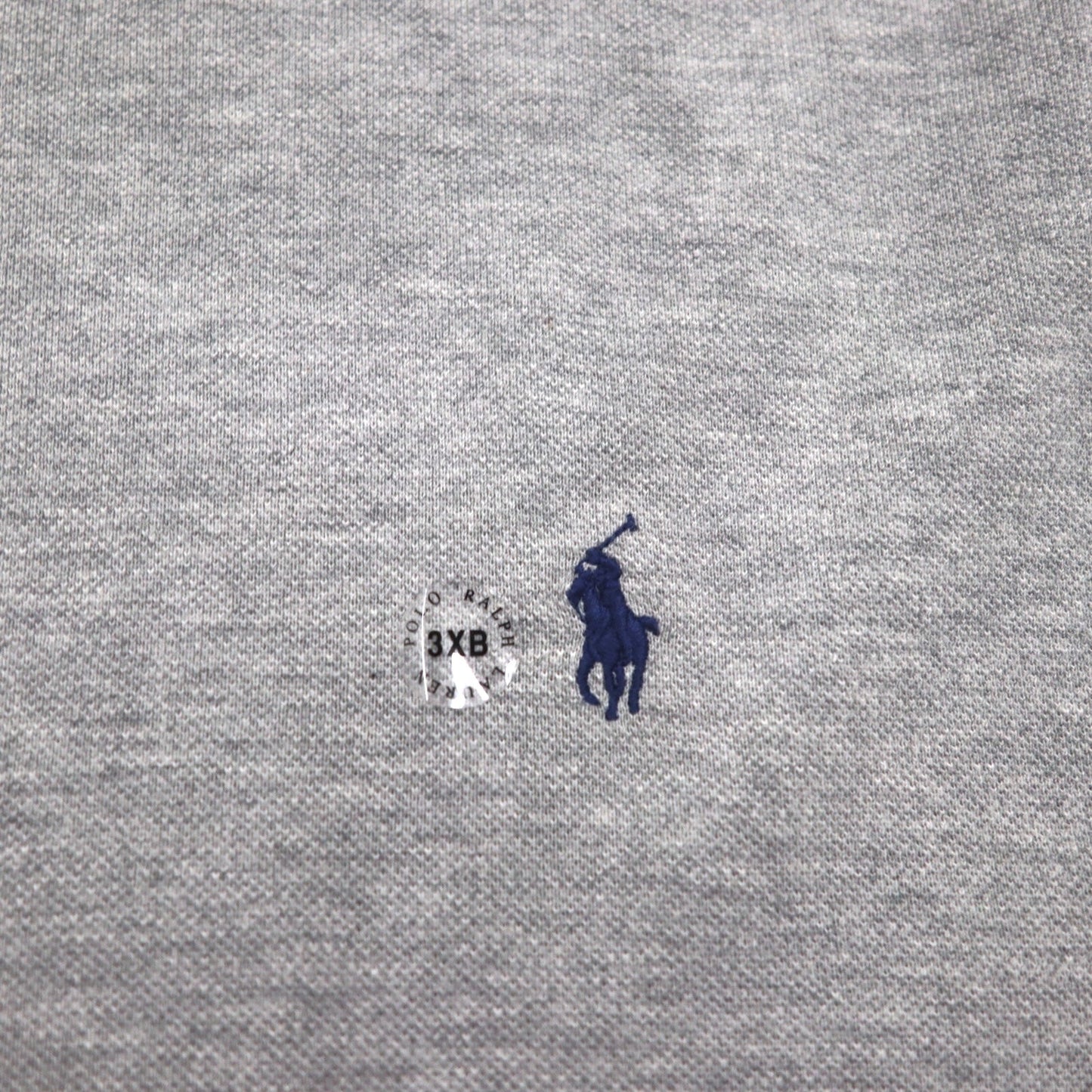 Polo by Ralph Lauren 90年代 ポロシャツ 3XL BIG ビッグサイズ グレー コットン 鹿の子 スモールポニー刺繍 未使用品