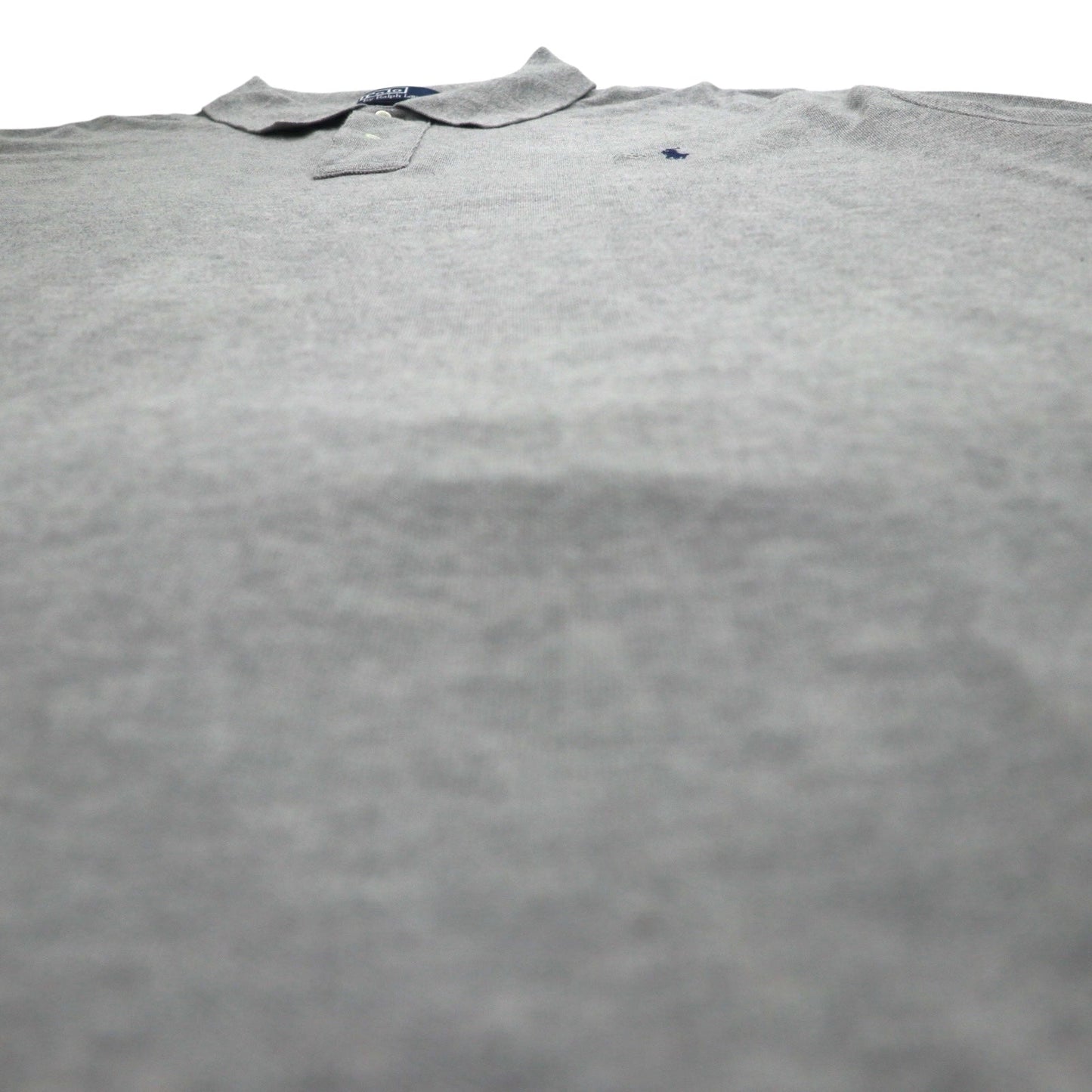 Polo by Ralph Lauren 90年代 ポロシャツ 3XL BIG ビッグサイズ グレー コットン 鹿の子 スモールポニー刺繍 未使用品