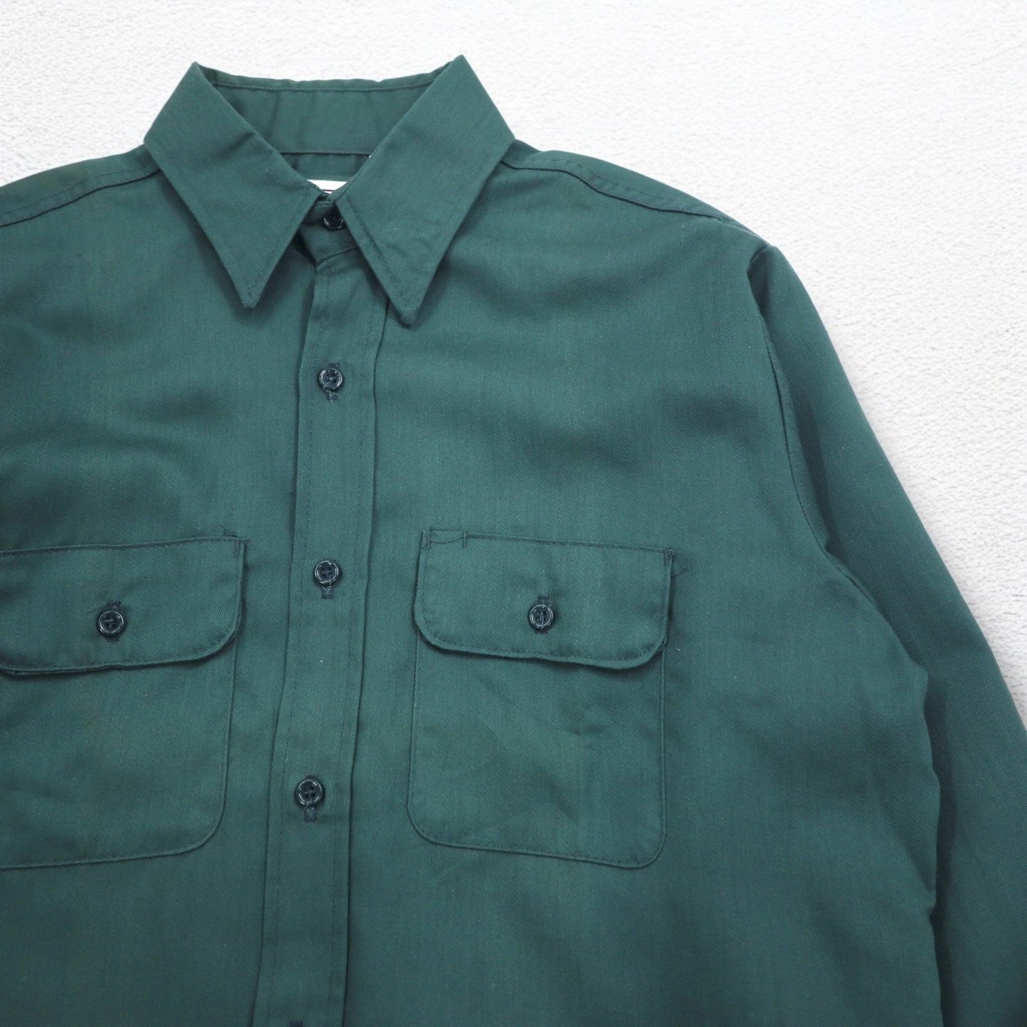FIVE BROTHER 90年代 USA製 ツイル ワークシャツ L カーキ ポリエステル コットン ACWA ユニオンメイド UNION MADE