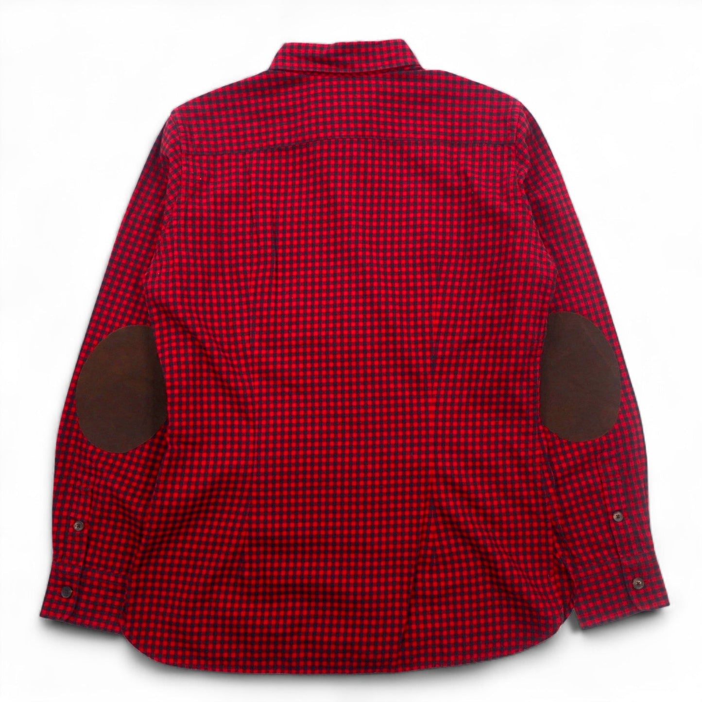 RALPH LAUREN フランネルシャツ XL レッド チェック レザー エルボーパッチ フラップポケット 未使用品