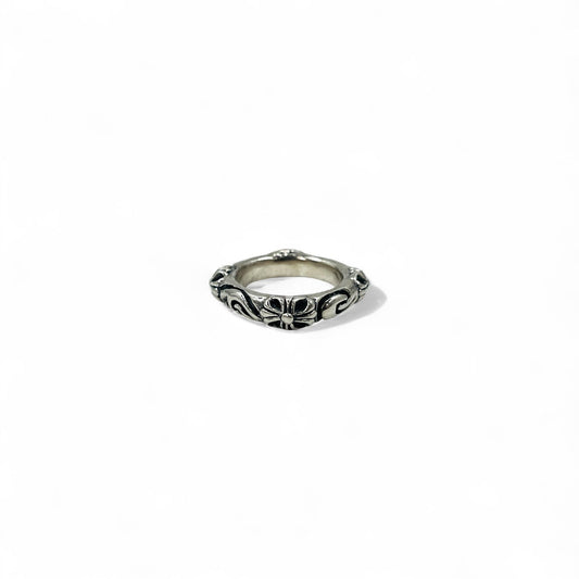 Vintage Gothic Silver Cross Band Ring スクエア フレア クロス リング 指輪 15号 シルバー 925 ゴシック