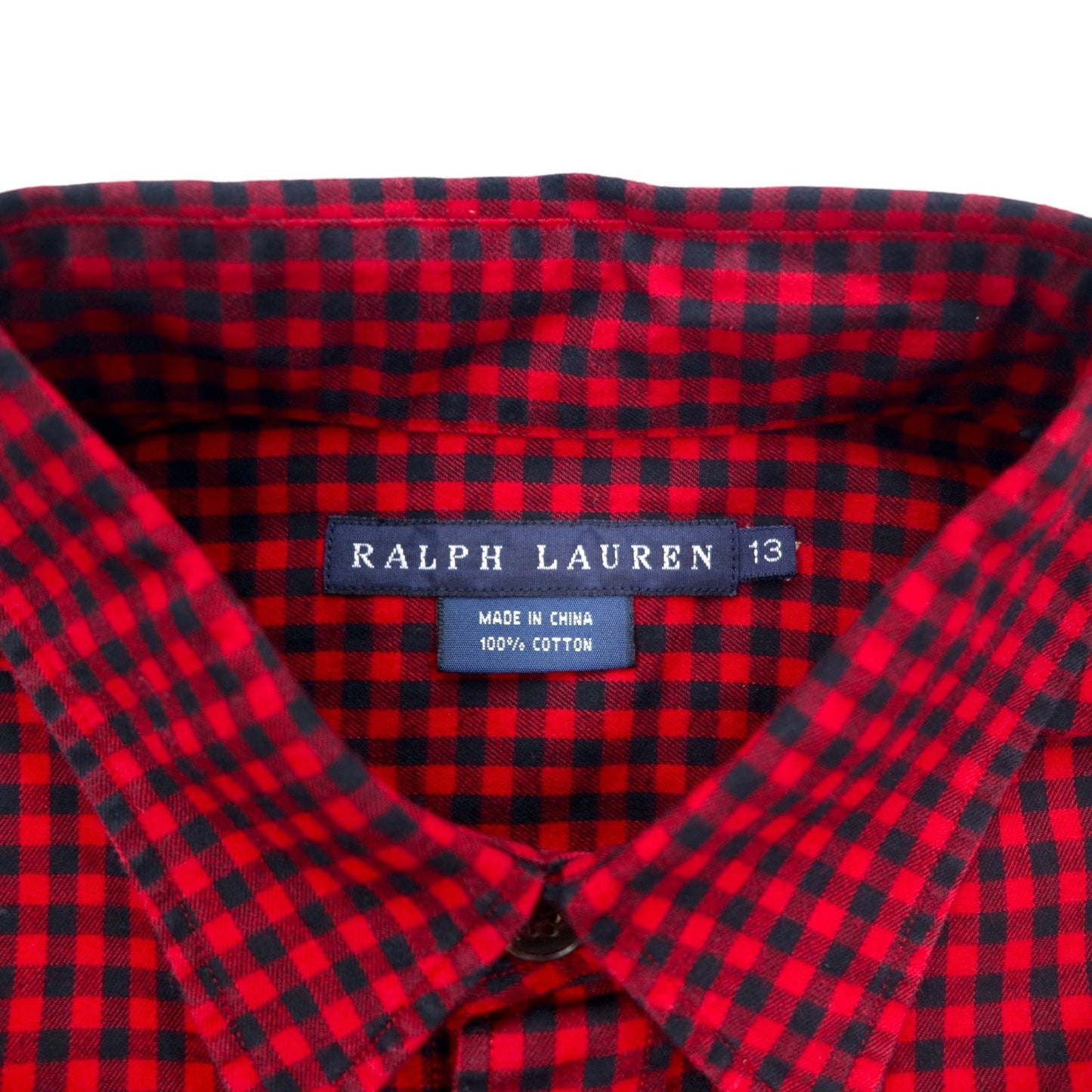 RALPH LAUREN フランネルシャツ XL レッド チェック レザー エルボーパッチ フラップポケット 未使用品