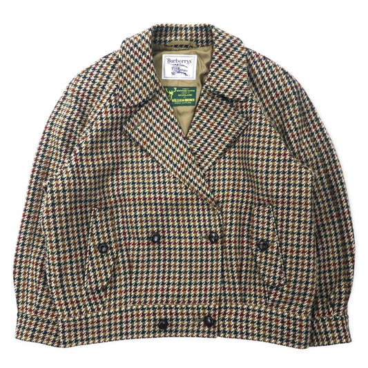 Burberrys × WILLIAM BROWN オールド ダブル ツイードジャケット 11AR ブラウン ガンクラブチェック ウール