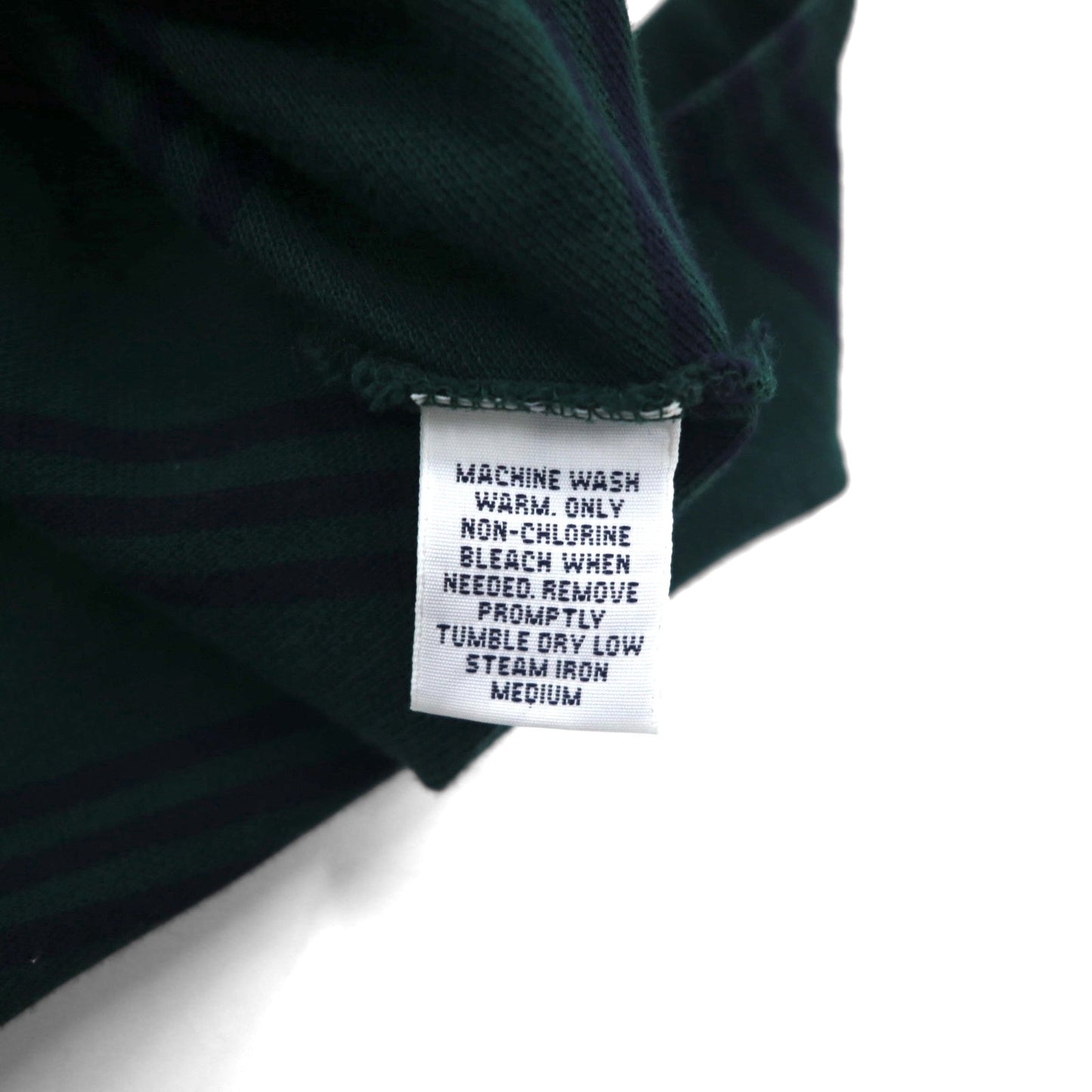 Polo by Ralph Lauren 90年代 ボーダー ポロシャツ 2XL グリーン コットン 鹿の子 スモールポニー刺繍