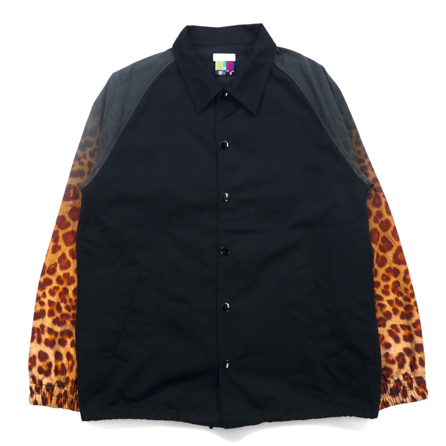 FACETASM レオパード コーチジャケット M ブラック コットン HT-JK-M05