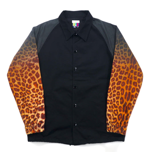 FACETASM レオパード コーチジャケット M ブラック コットン HT-JK-M05