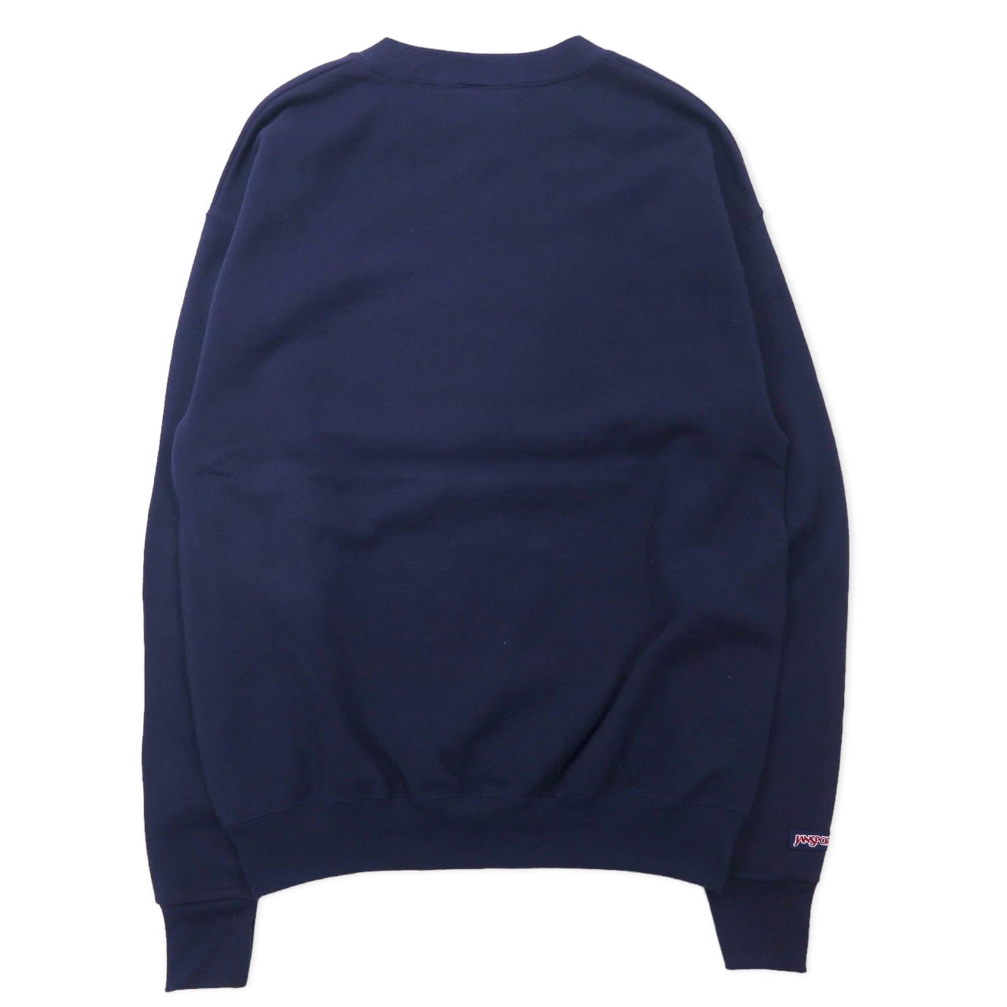 JAN SPORT USA製 90年代 カレッジ刺繍 スウェット M ネイビー コットン 裏起毛 UNIVERSITY OF TULSA