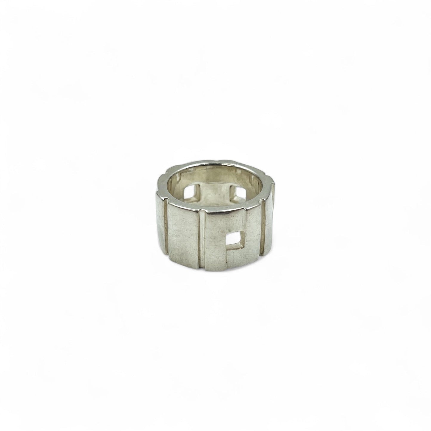 GUCCI ワイド バンド モダニスト リング 指輪 12号 シルバー 925 スクエア イタリア製