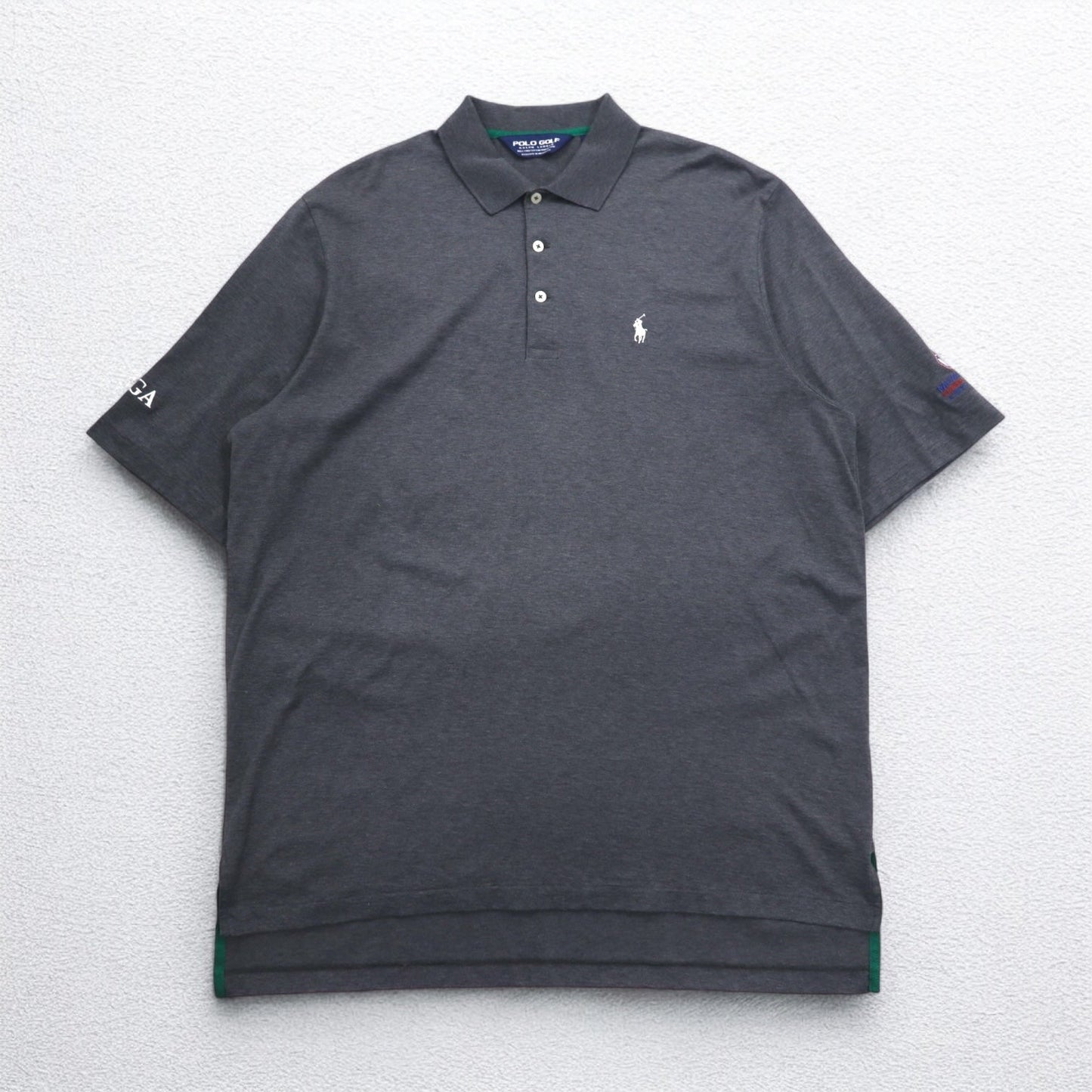 POLO GOLF RALPH LAUREN 90年代 ペルー製 ピマコットン ポロシャツ L グレー スモールポニー刺繍