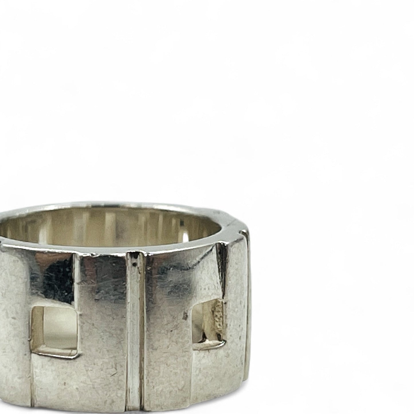 GUCCI ワイド バンド モダニスト リング 指輪 12号 シルバー 925 スクエア イタリア製