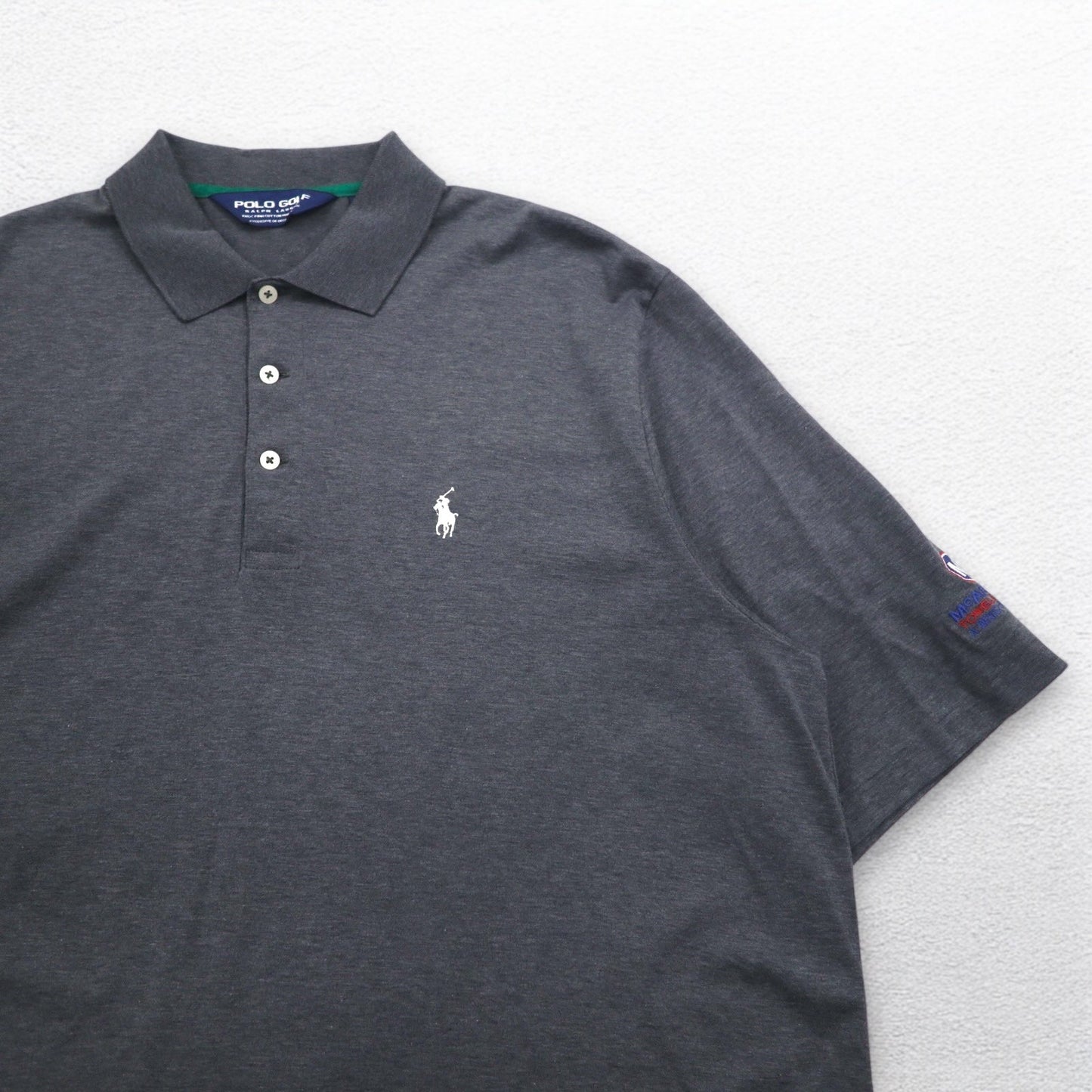 POLO GOLF RALPH LAUREN 90年代 ペルー製 ピマコットン ポロシャツ L グレー スモールポニー刺繍