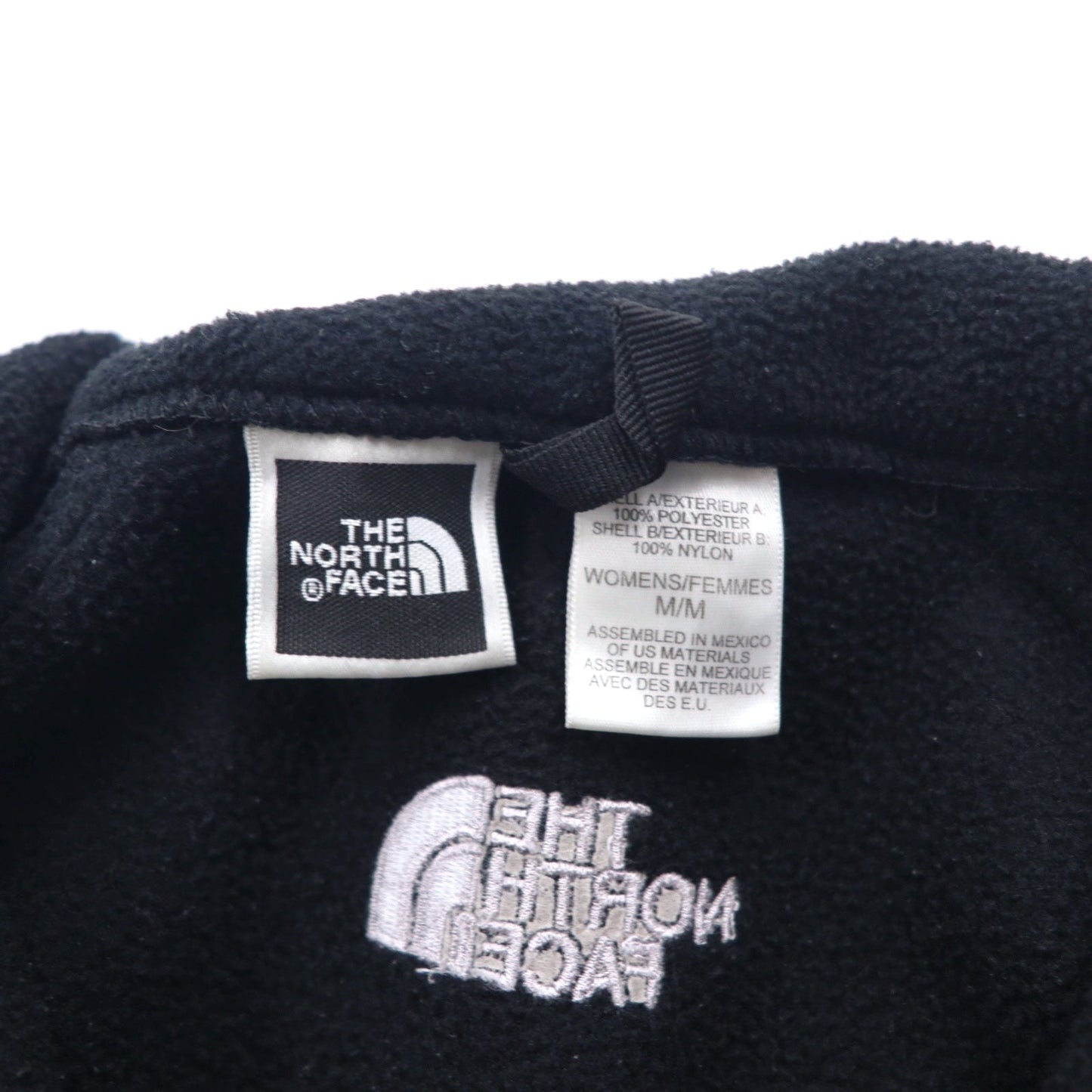THE NORTH FACE ポーラテック POLARTEC フリースジャケット M ブラック ポリエステル センターロゴ 刺繍 ドローコード