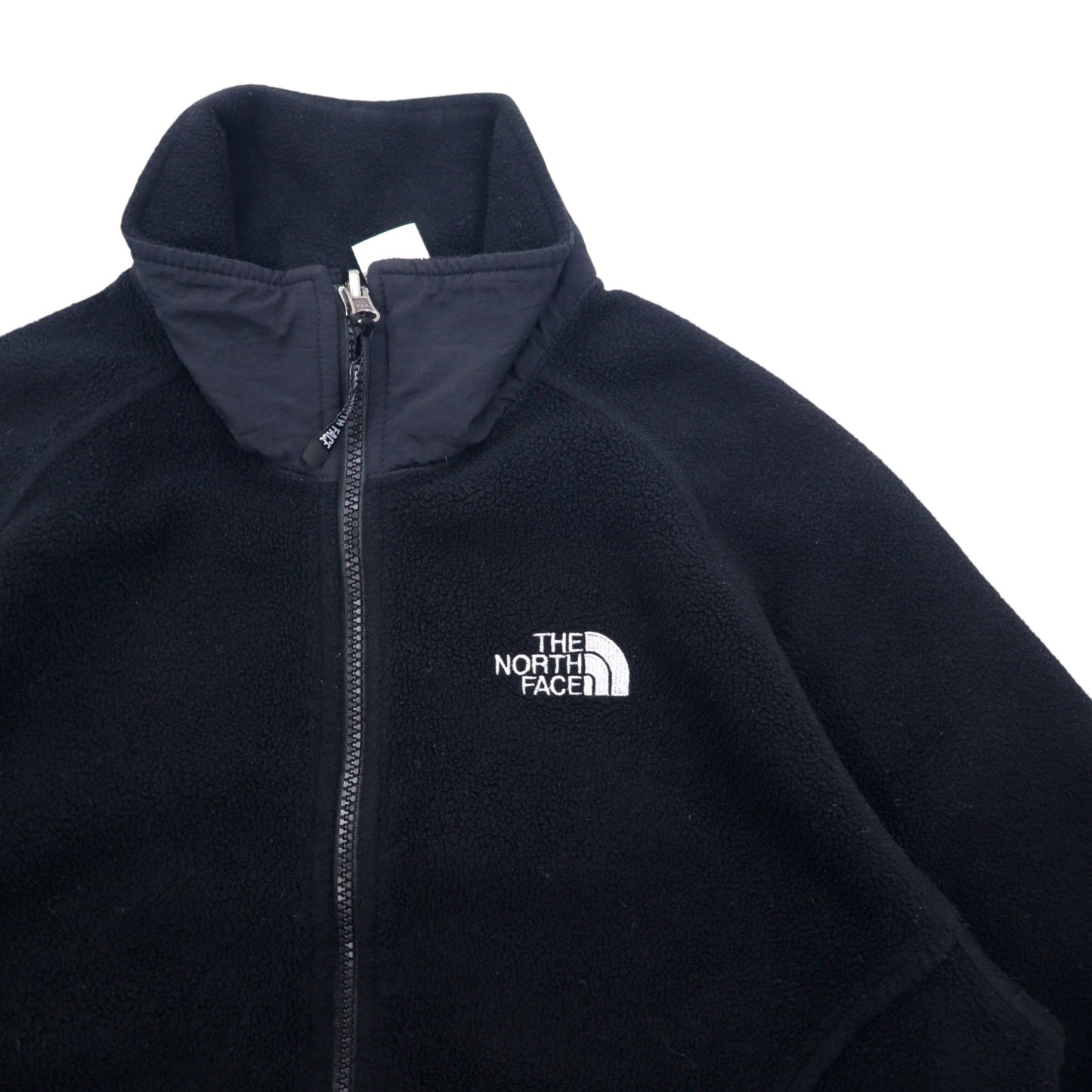 THE NORTH FACE ポーラテック POLARTEC フリースジャケット M ブラック ポリエステル センターロゴ 刺繍 ドローコード