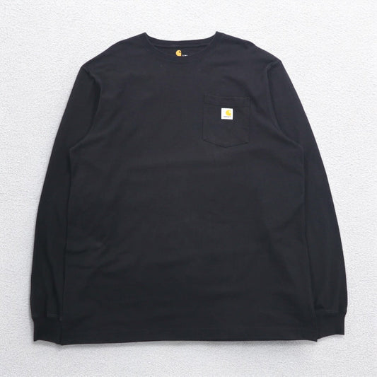 carhartt オリジナルフィット ロングスリーブ Tシャツ ロンT L TALL ORIGINAL FIT ブラック コットン