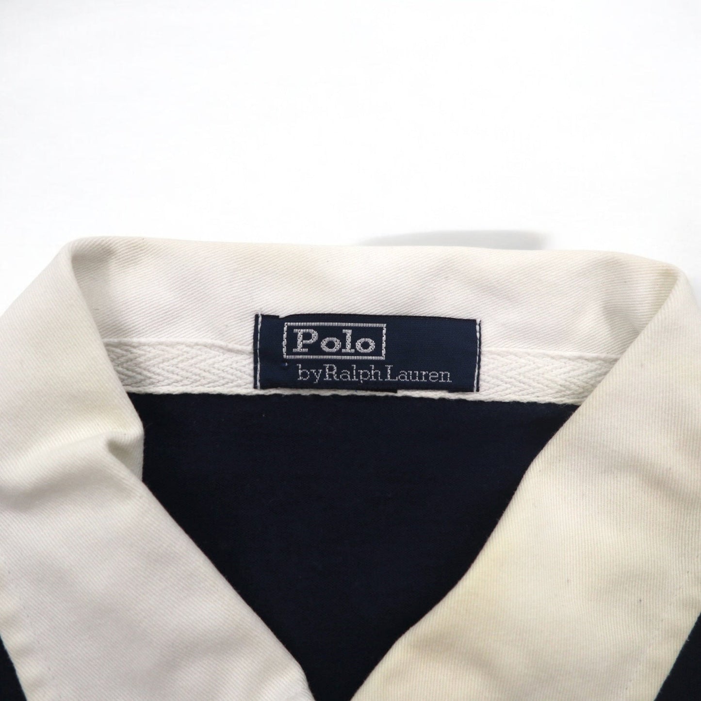 Polo by Ralph Lauren 90年代 ボーダー ラガーシャツ S イエロー コットン スモールポニー刺繍