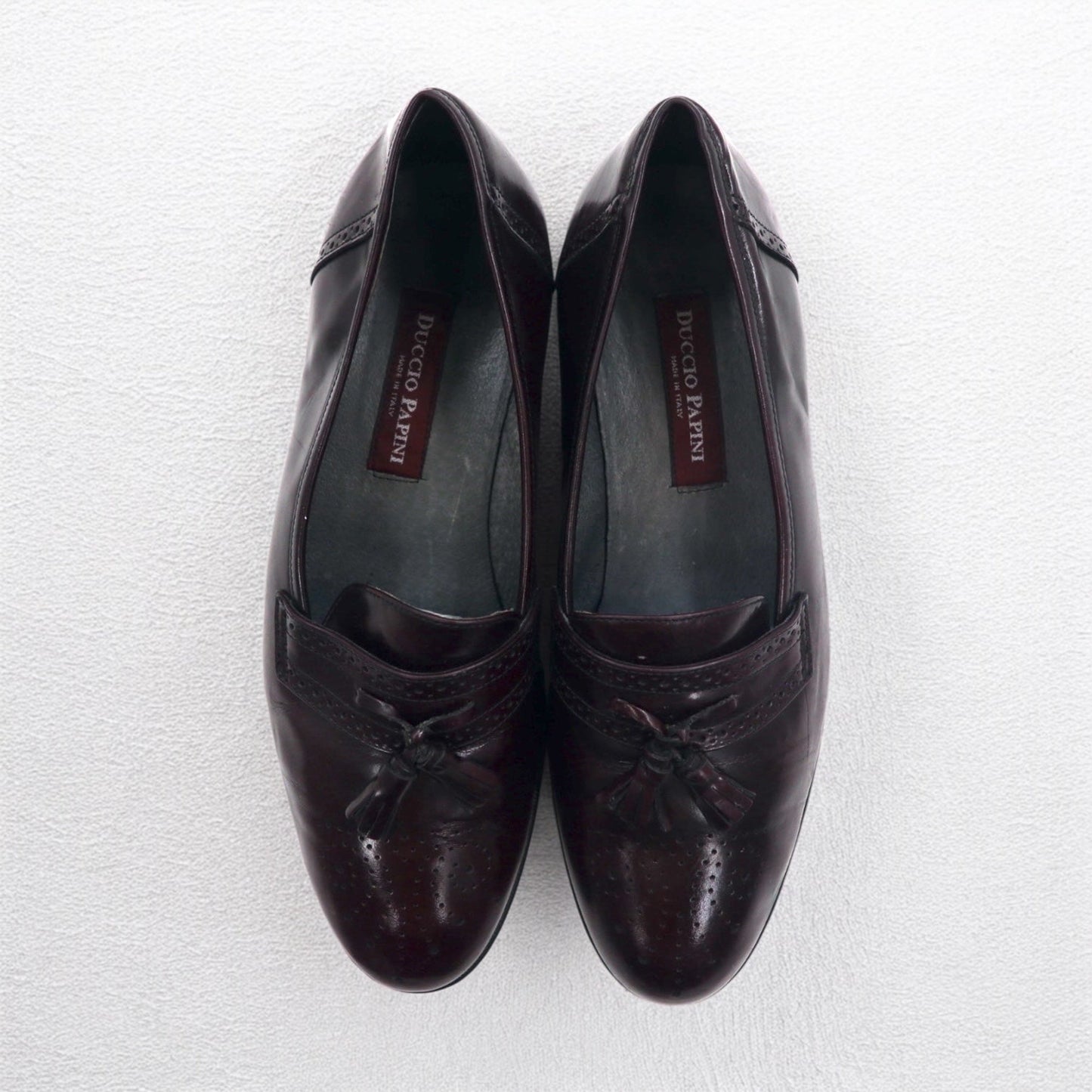 DUCCIO PAPINI イタリア製 メダリオン タッセル ローファー 28cm ボルドー レザー