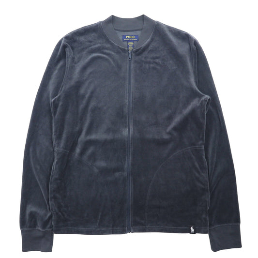 POLO RALPH LAUREN ベロア トラックジャケット ジャージ M グレー コットン SLEEPWEAR
