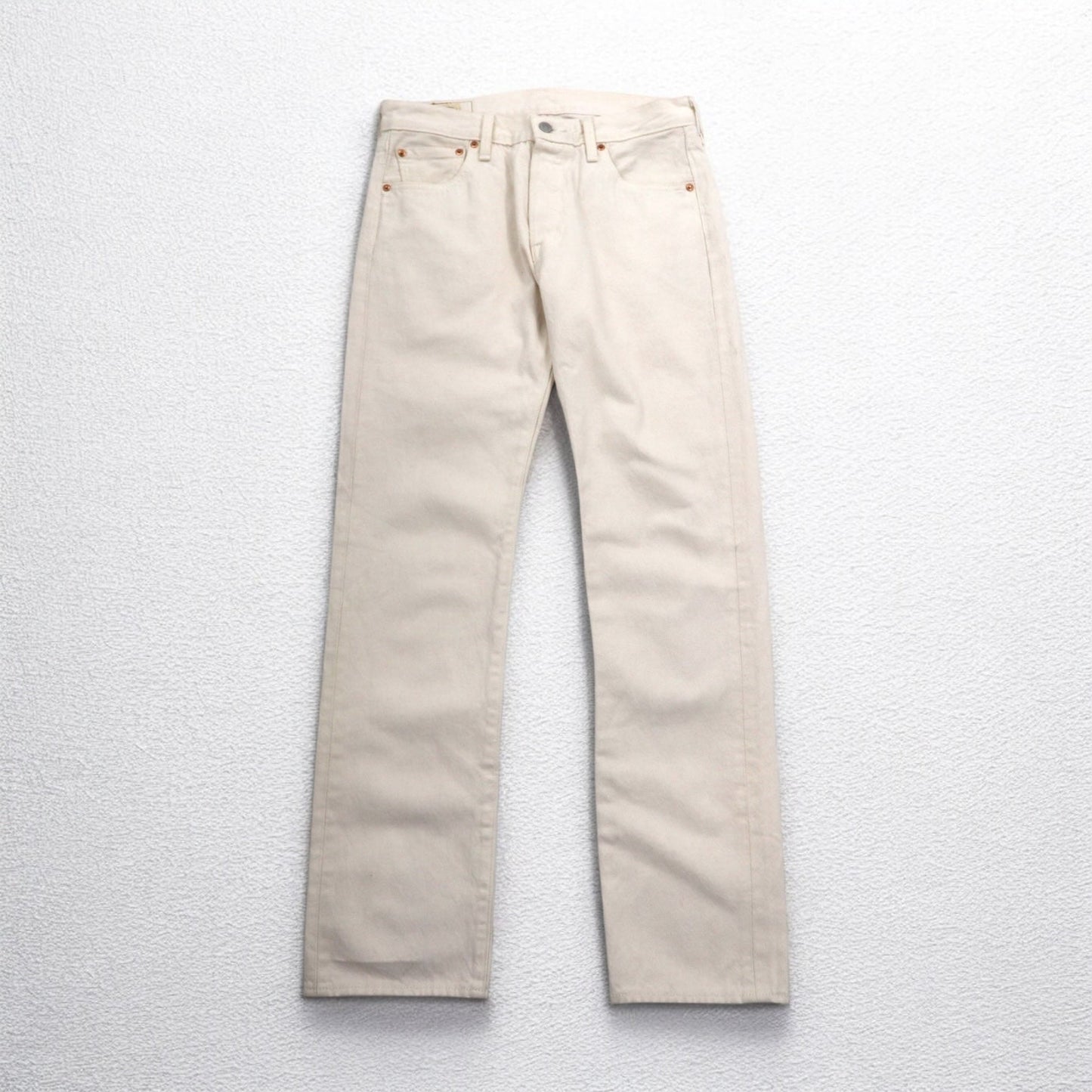 Levi's PREMIUM ビッグE 501 ホワイト デニムパンツ M 生成り ボタンフライ 00501-3279