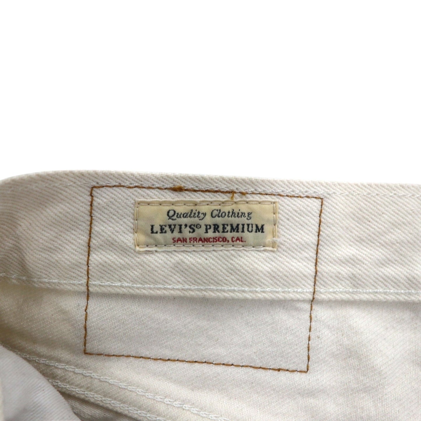 Levi's PREMIUM ビッグE 501 ホワイト デニムパンツ M 生成り ボタンフライ 00501-3279
