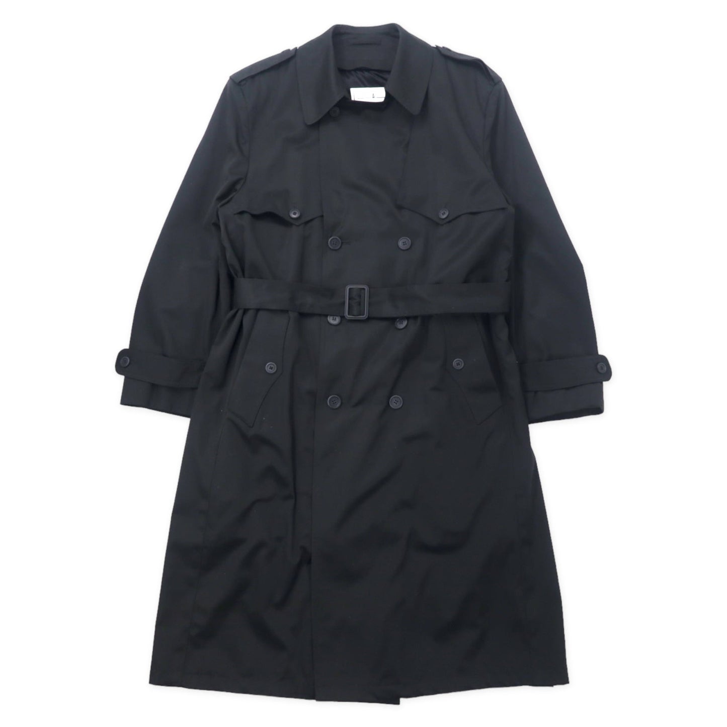 TOWNE BY LONDON FOG 90年代 トレンチコート 42 ブラック ポリエステル コットン ボアライナー着脱式 スリランカ製
