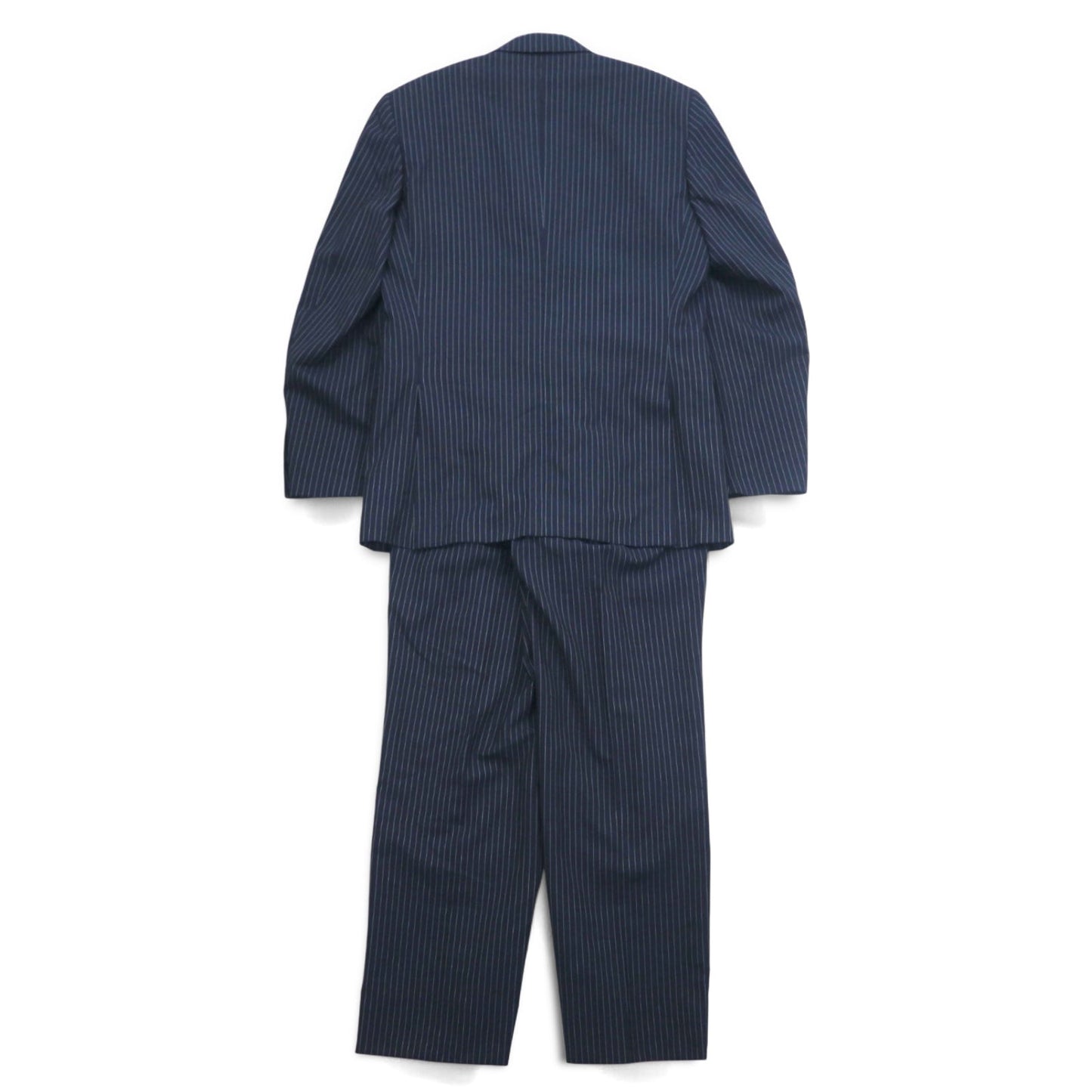 IASON TOKYO ( SADA ) 3B スーツ セットアップ L ネイビー ストライプ ウール センタープレス