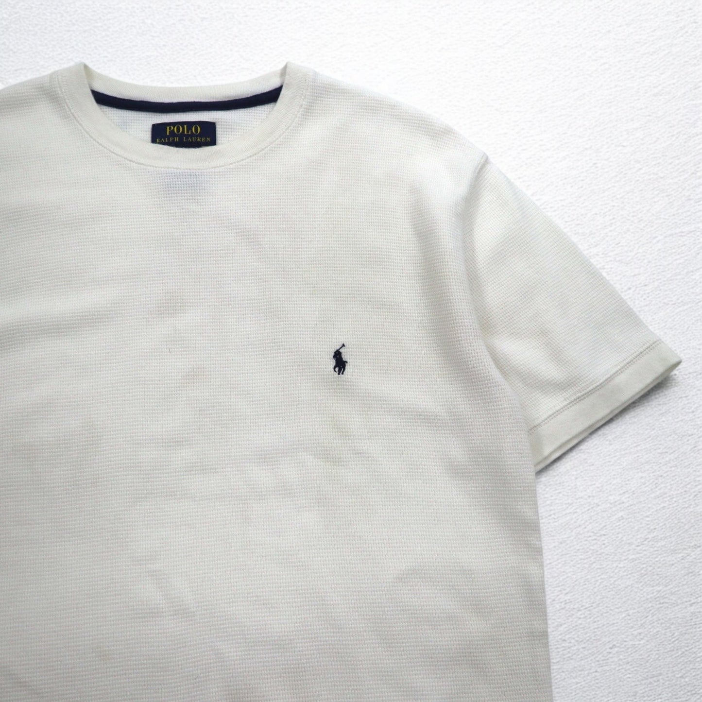 POLO RALPH LAUREN サーマル 半袖 Tシャツ XL ホワイト コットン スモールポニー刺繍