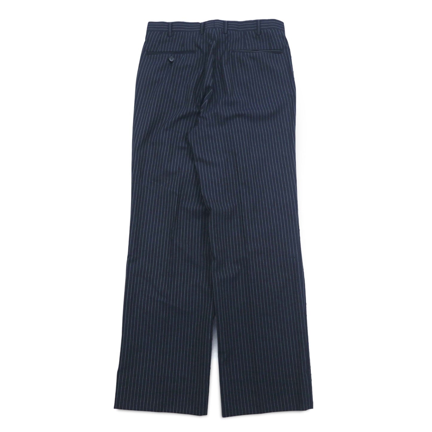 IASON TOKYO ( SADA ) 3B スーツ セットアップ L ネイビー ストライプ ウール センタープレス